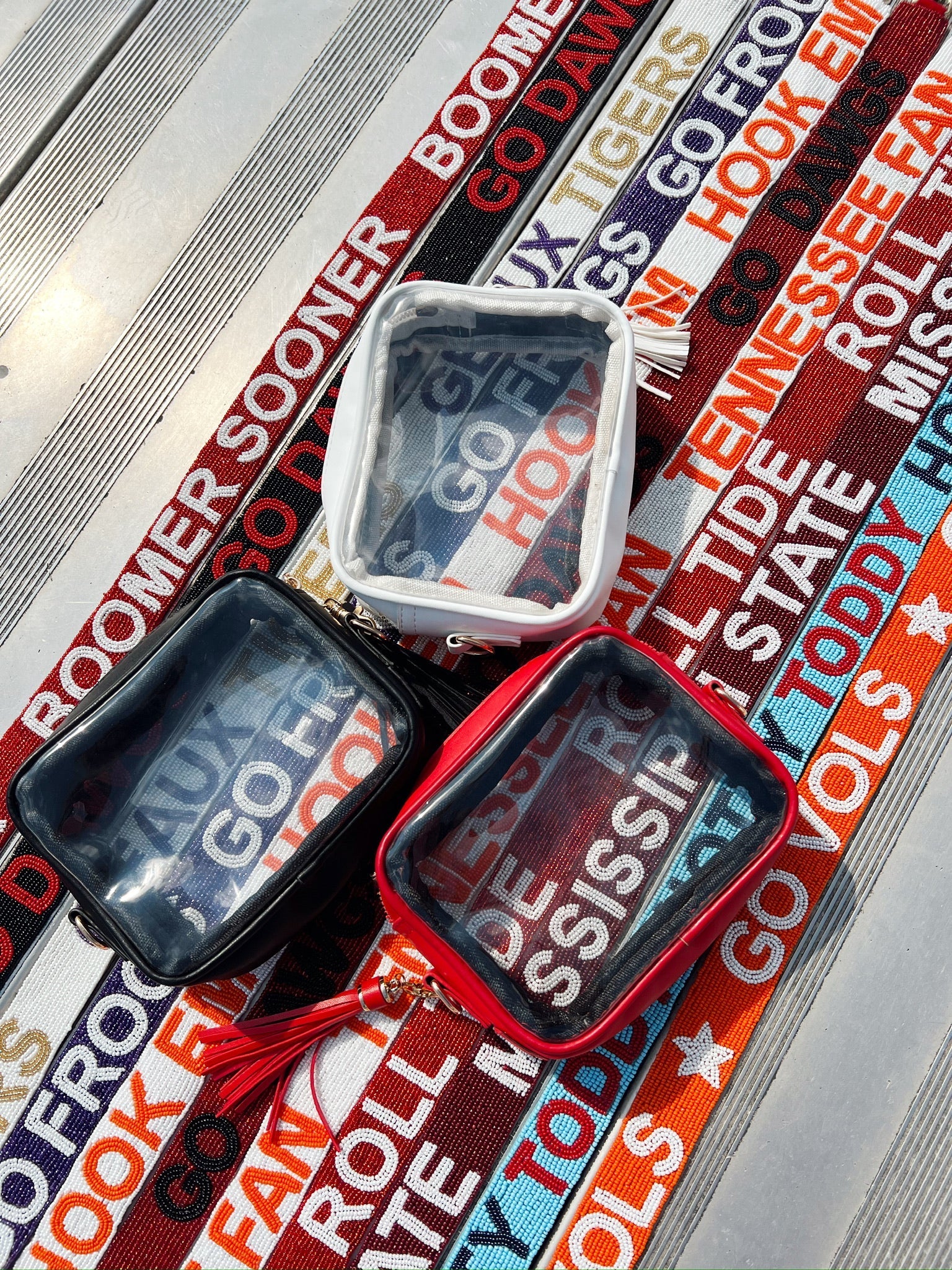 KenzKustomz Stadium Approved Clear Purse With Tassle