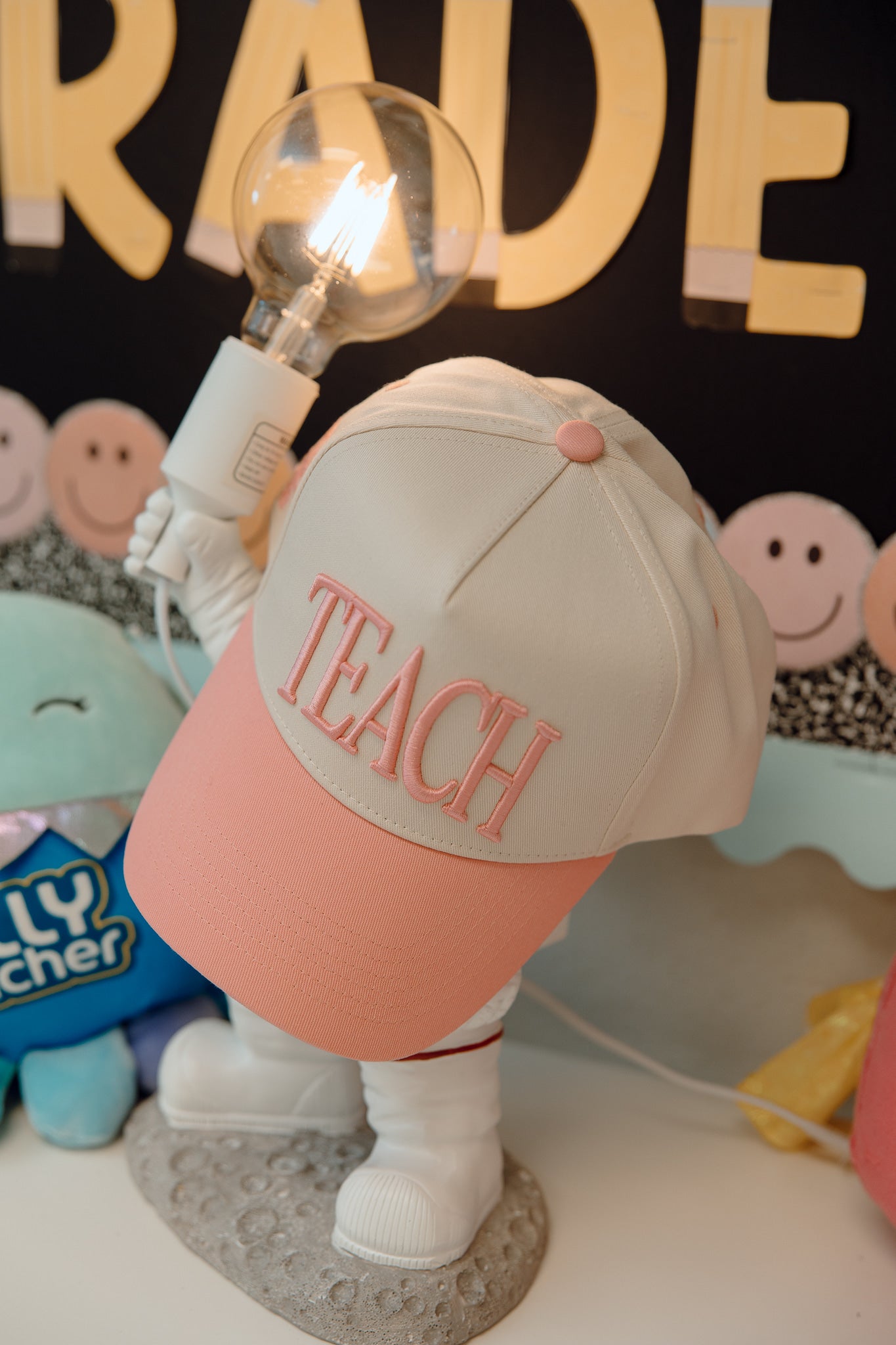 KenzKustomz TEACH - Pink Vintage Trucker Hat
