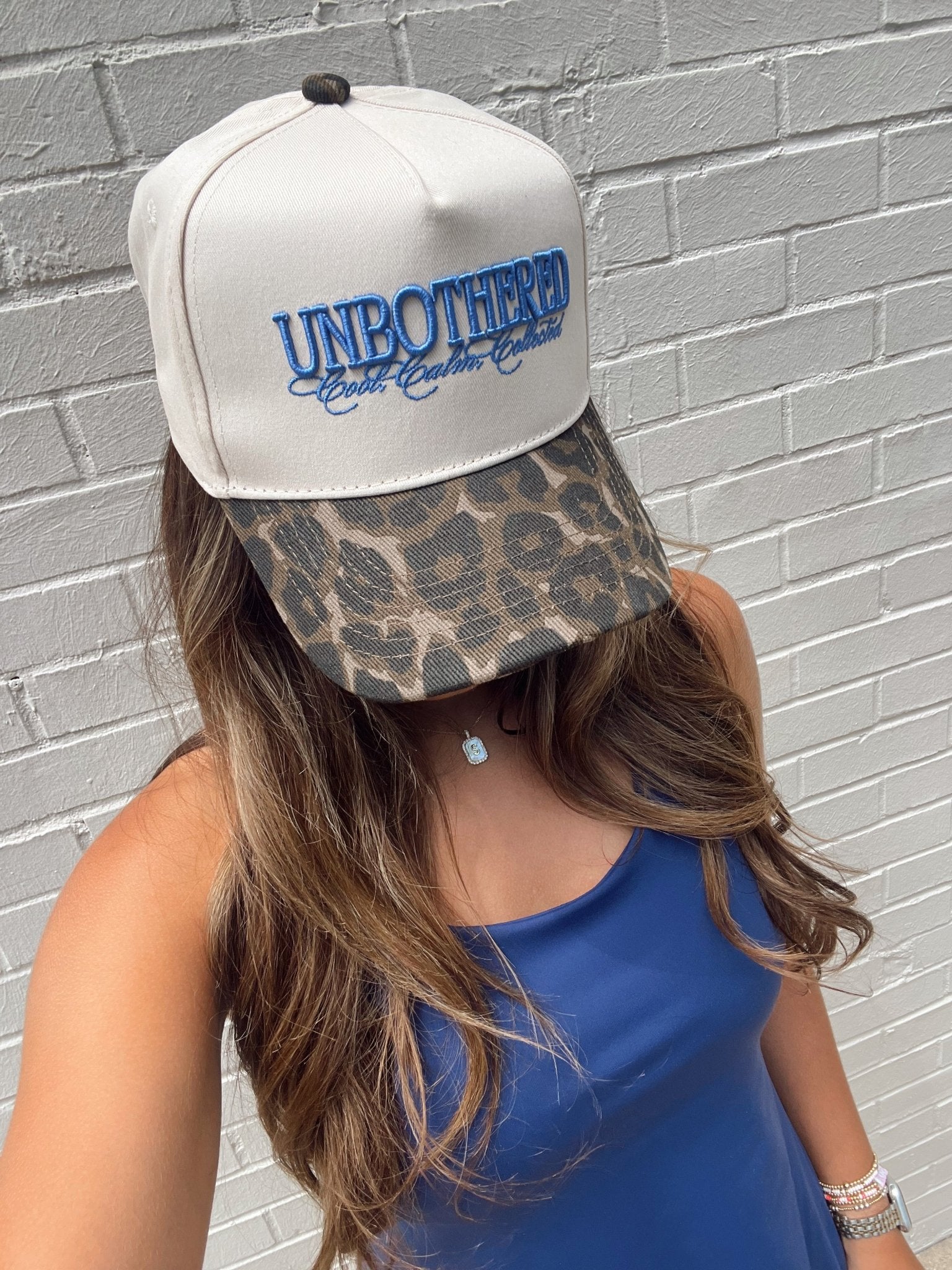 KenzKustomz Unbothered - Leopard Vintage Trucker Hat