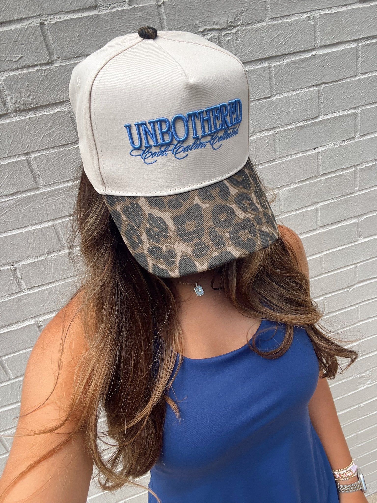 KenzKustomz Unbothered - Leopard Vintage Trucker Hat