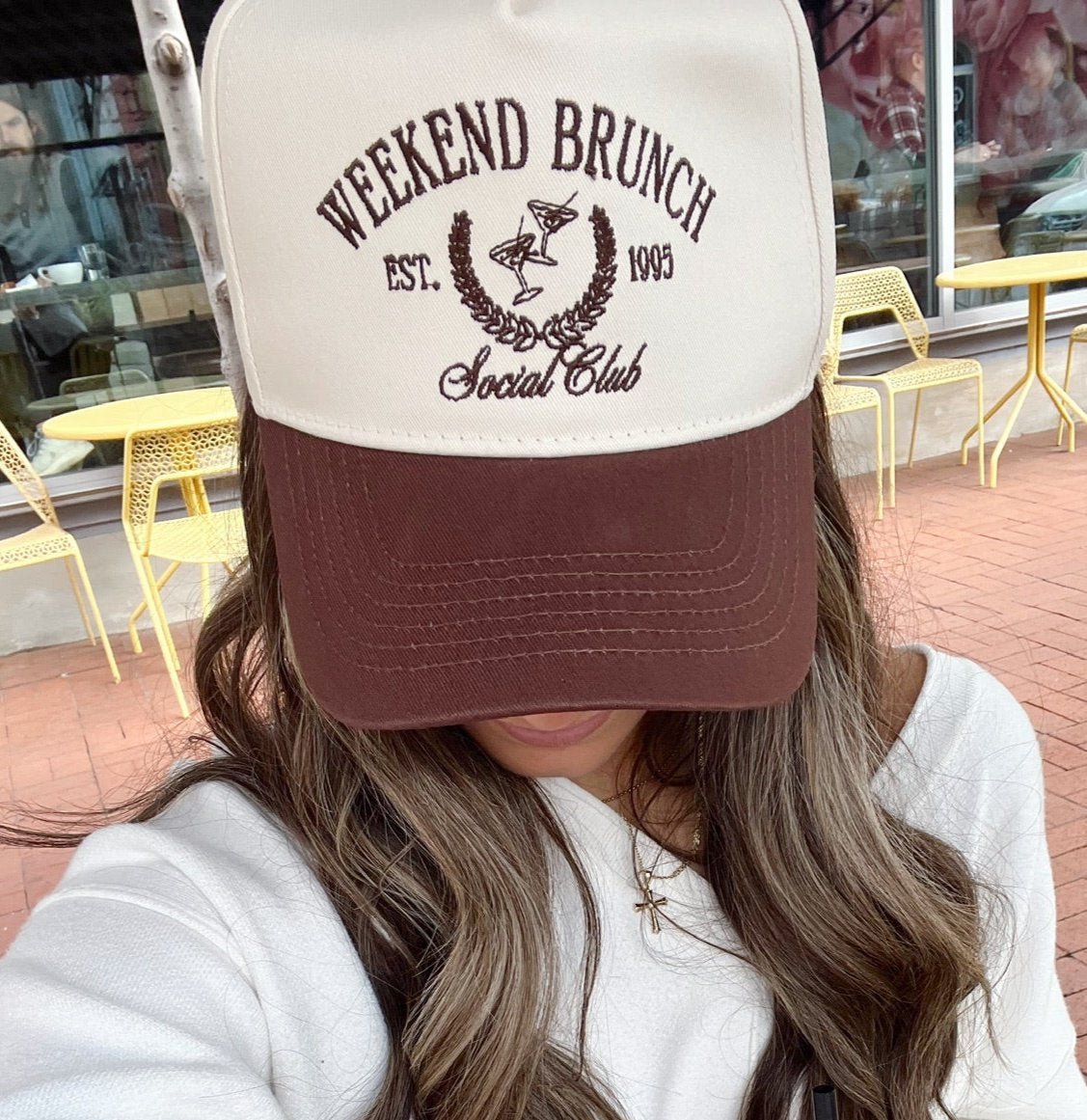 KenzKustomz Weekend Brunch Club - Brown Vintage Trucker Hat