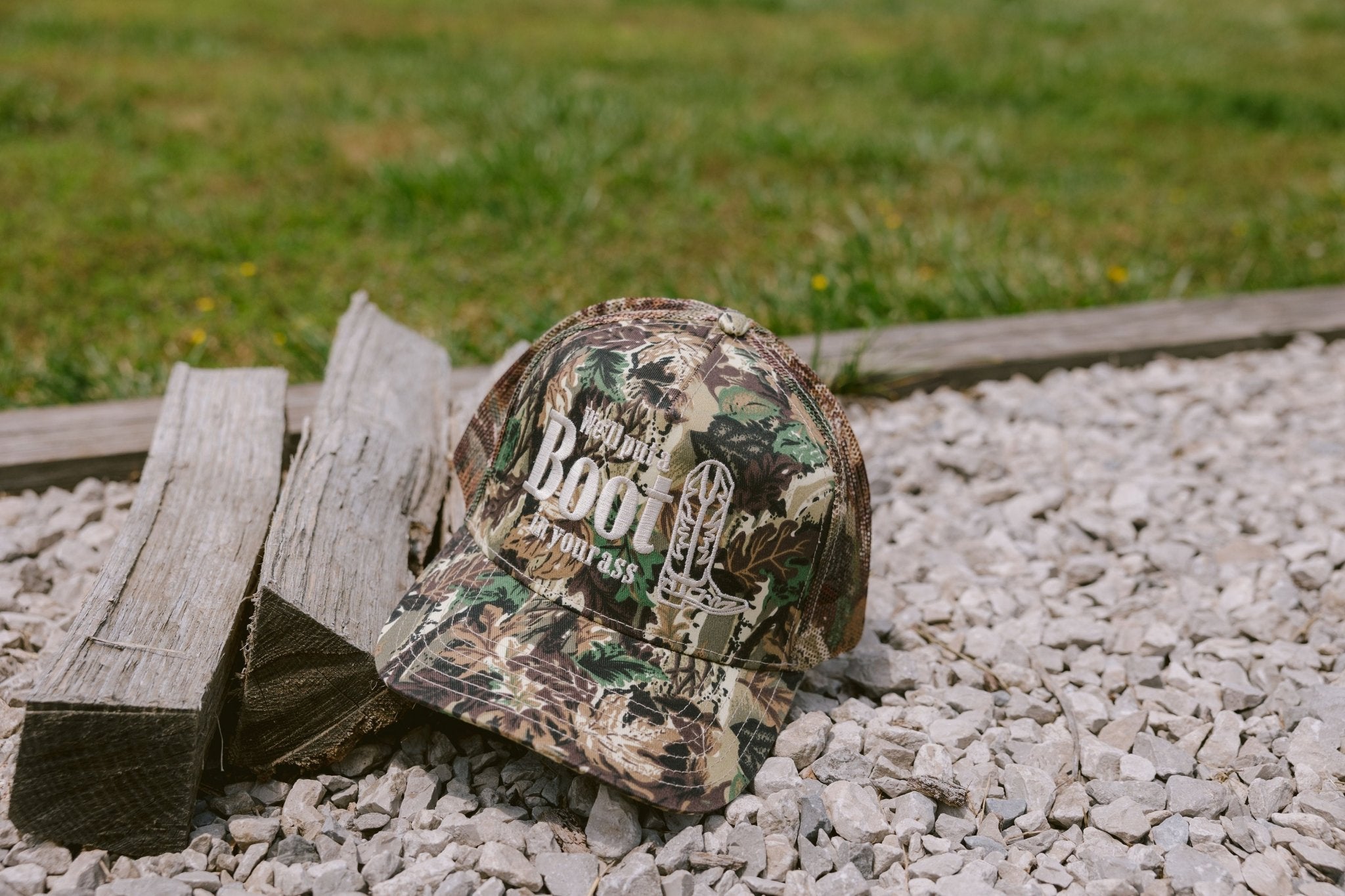 KenzKustomz We'll Put A Boot in your Ass - Camo Trucker Hat