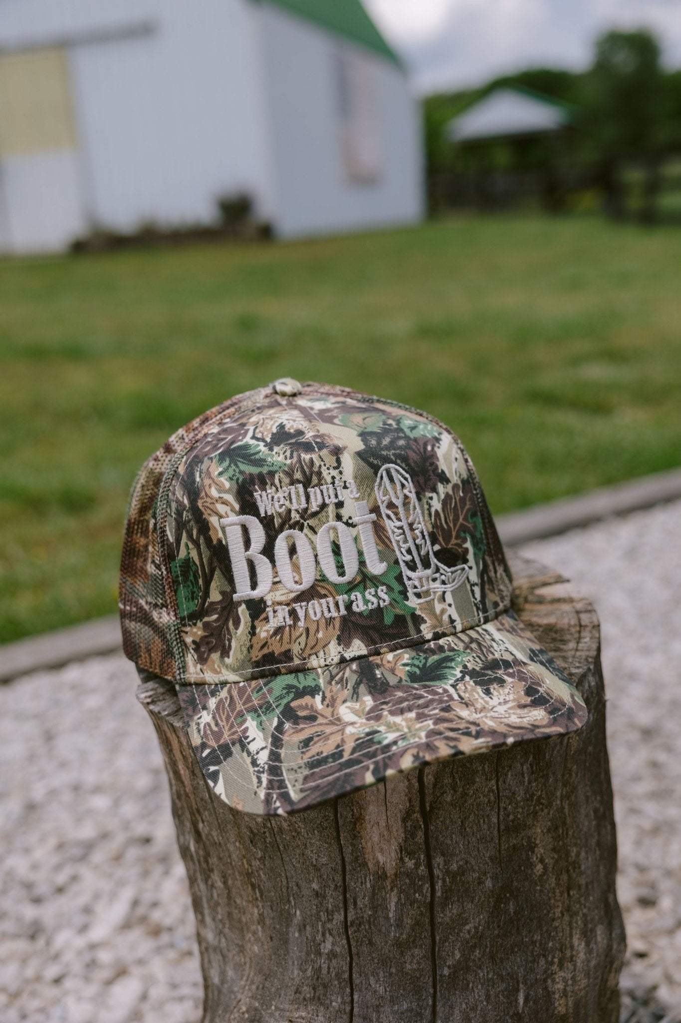 KenzKustomz We'll Put A Boot in your Ass - Camo Trucker Hat