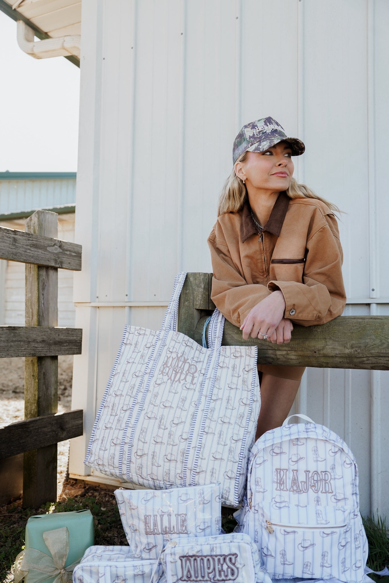 KenzKustomz Western Blues Quilted Tote Bag