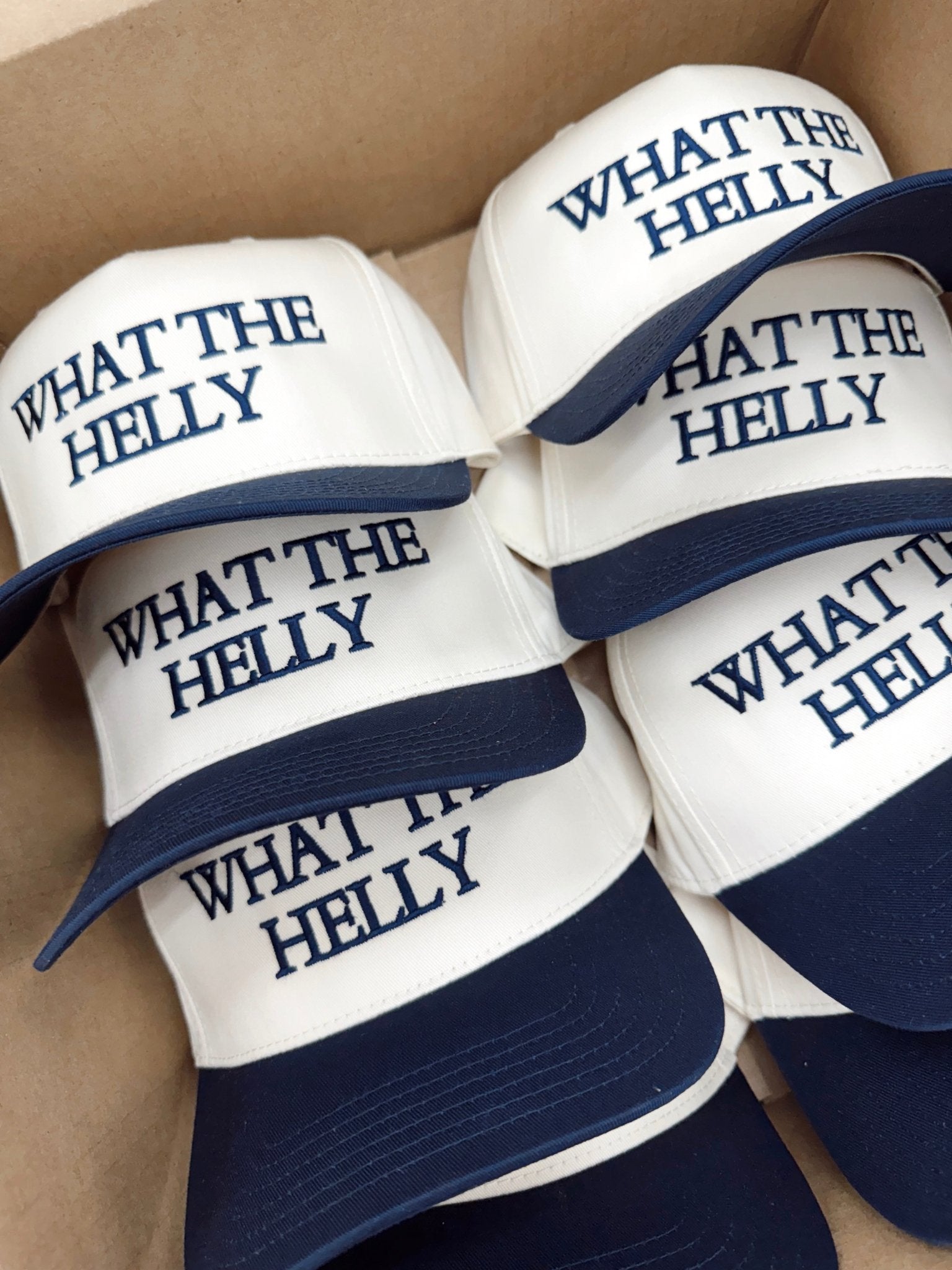 KenzKustomz What the Helly - Navy Vintage Trucker Hat