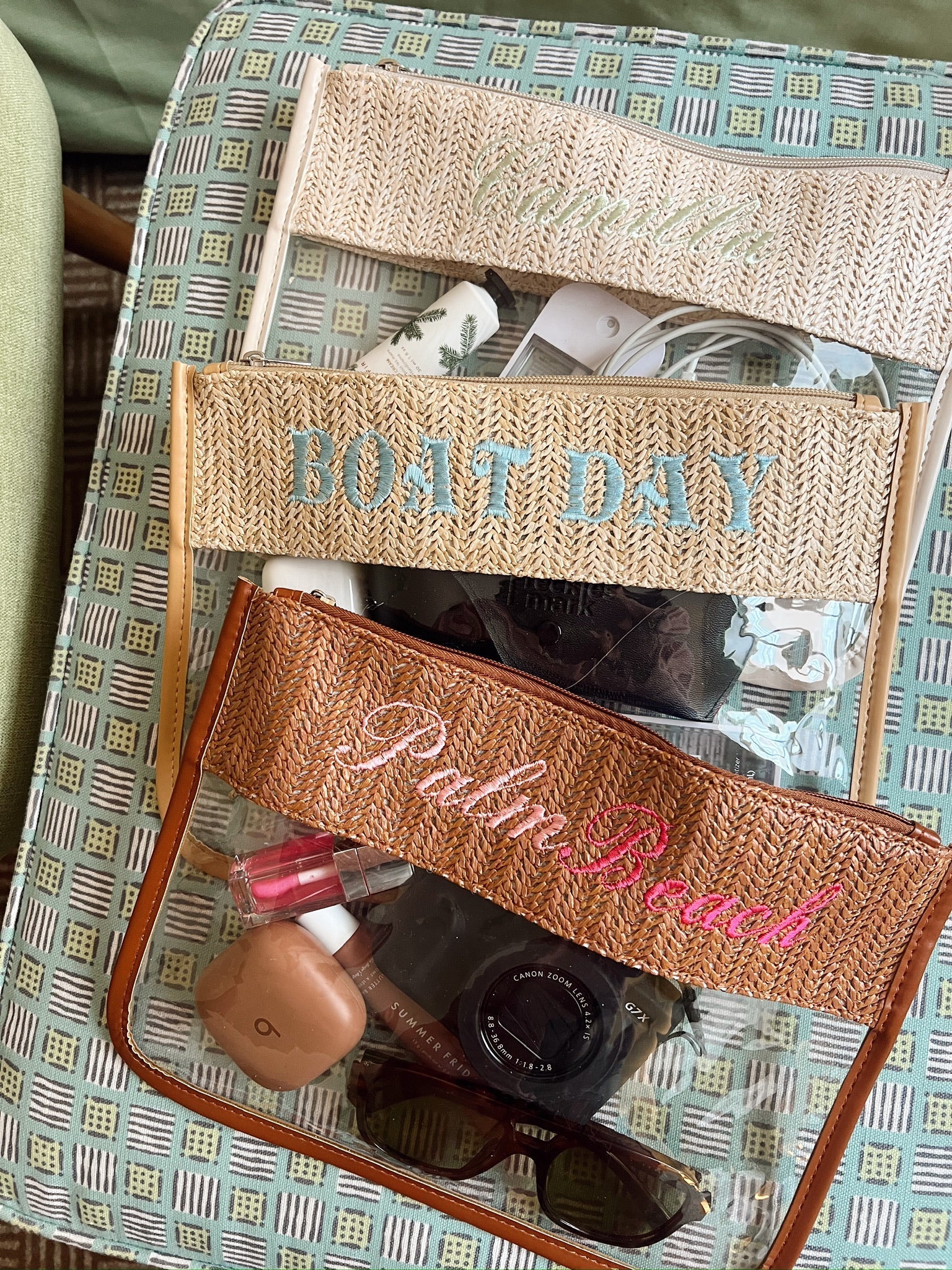 KenzKustomz Woven Clear Pouch