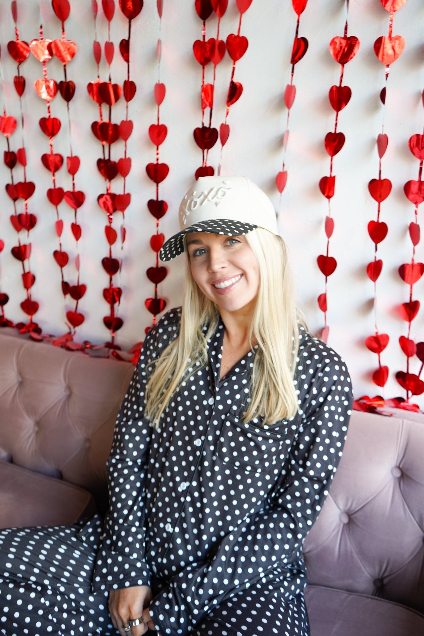 KenzKustomz Xoxo - Black Polka Dot Vintage Trucker Hat