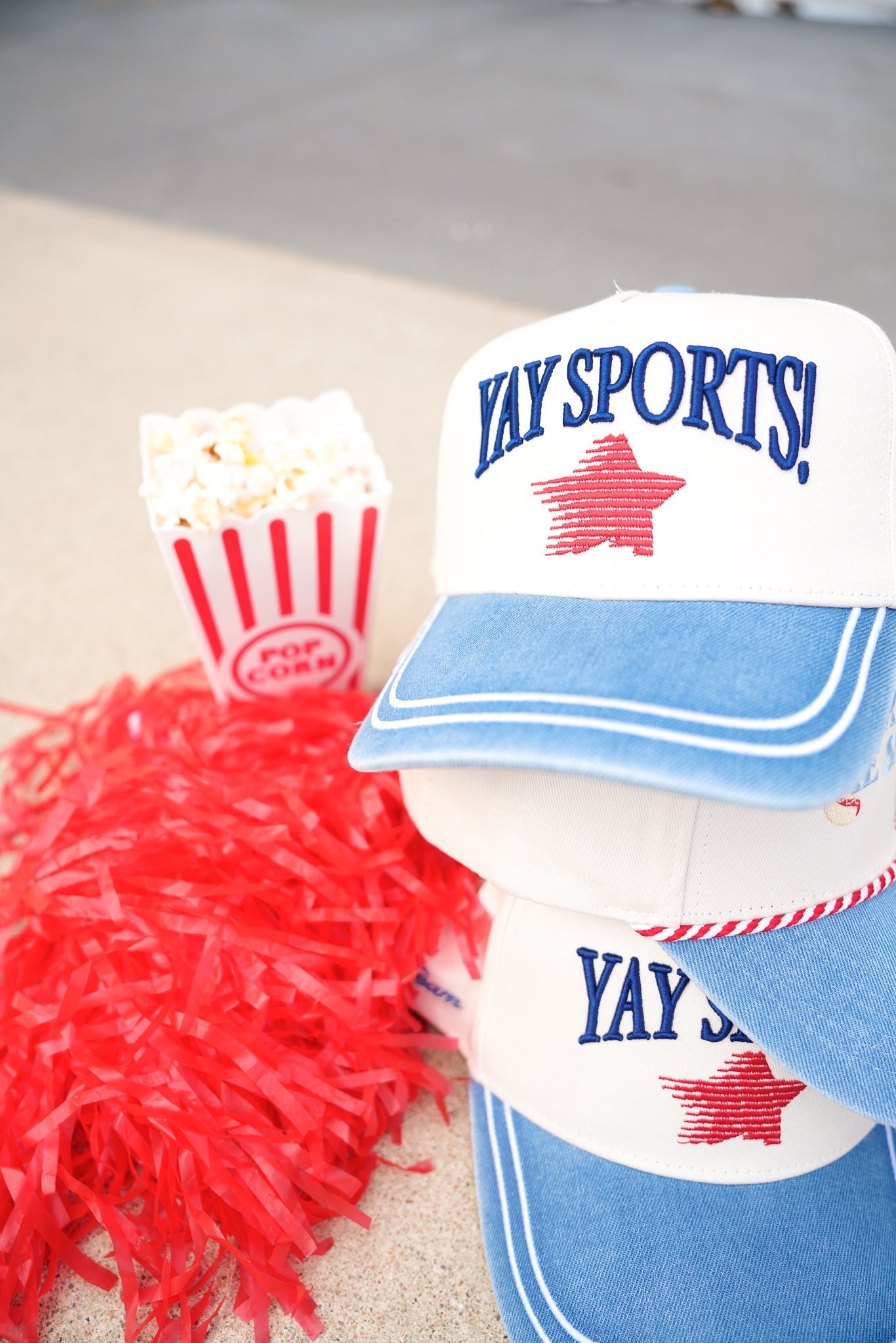 KenzKustomz Yay Sports! - Denim Vintage Trucker Hat