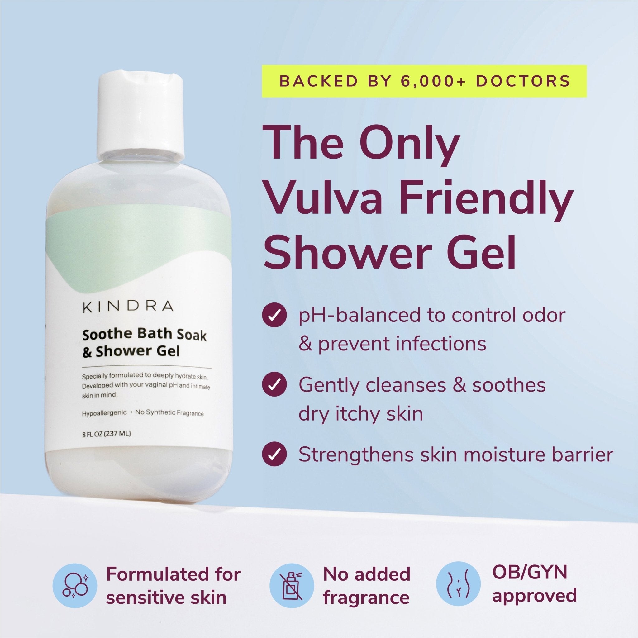 Kindra Soothe Shower Gel & Soak
