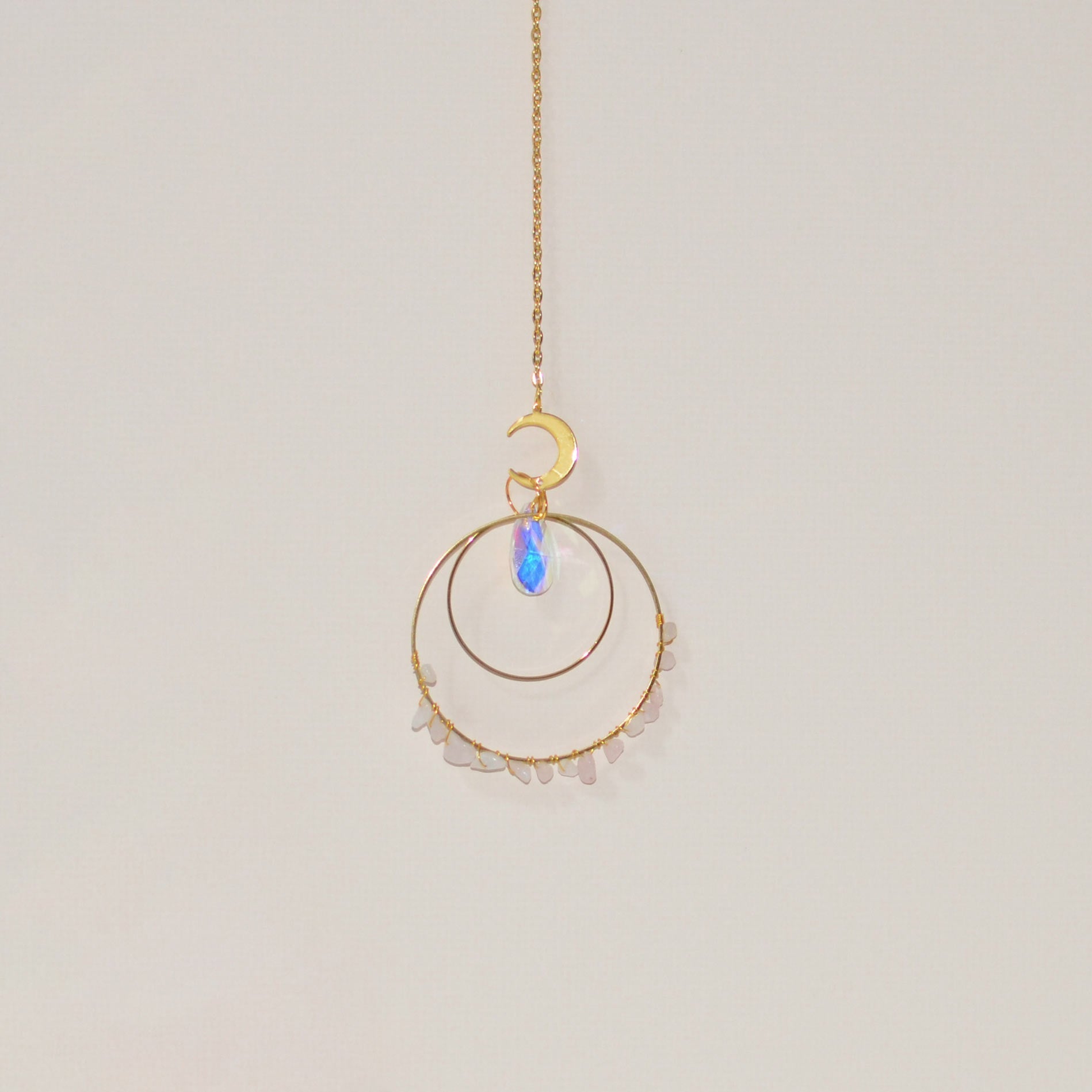 CEDAR AND MYRRH Rose Quartz & Crystal Sun catcher