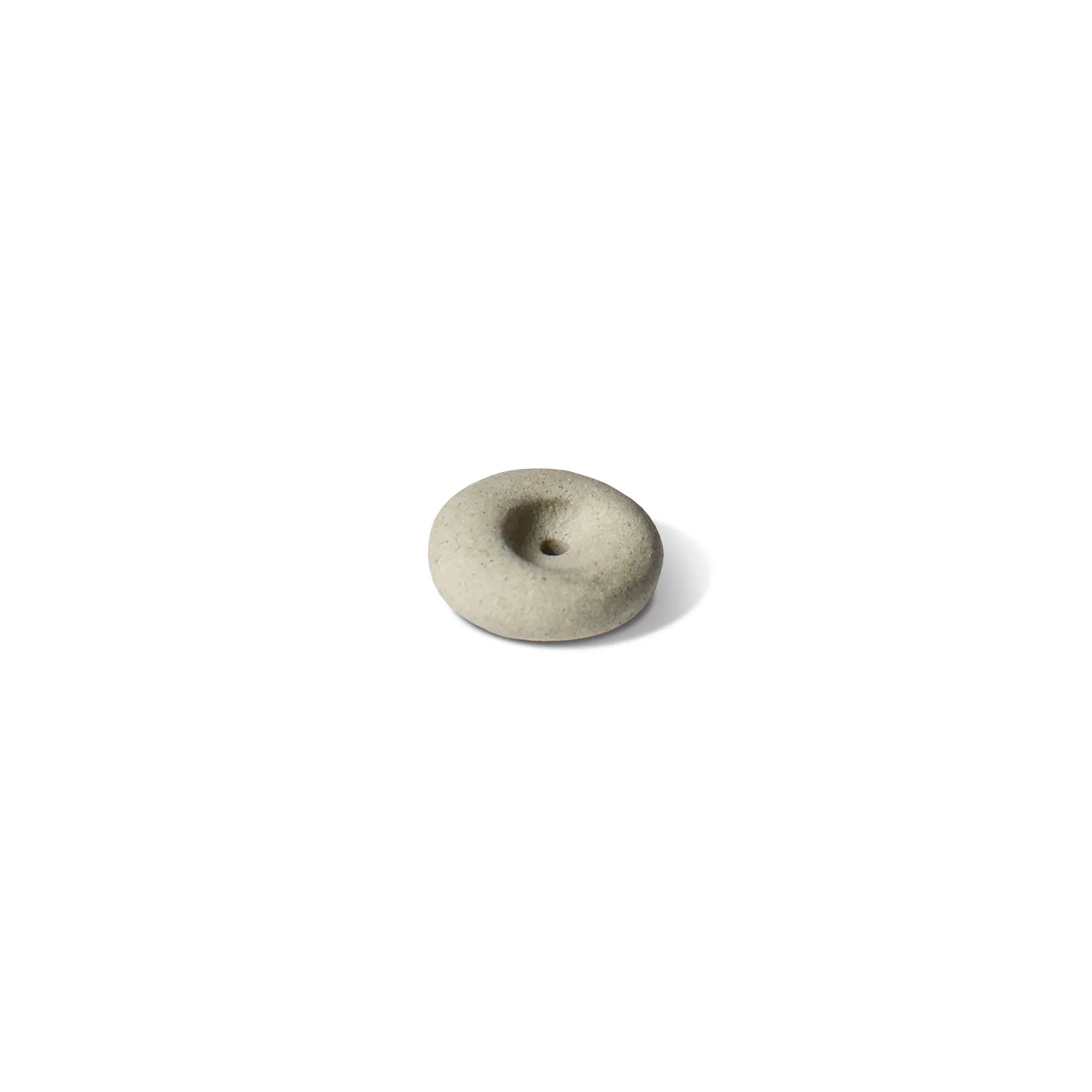 Mini Light Grey Ceramic Pebble Incense Holder