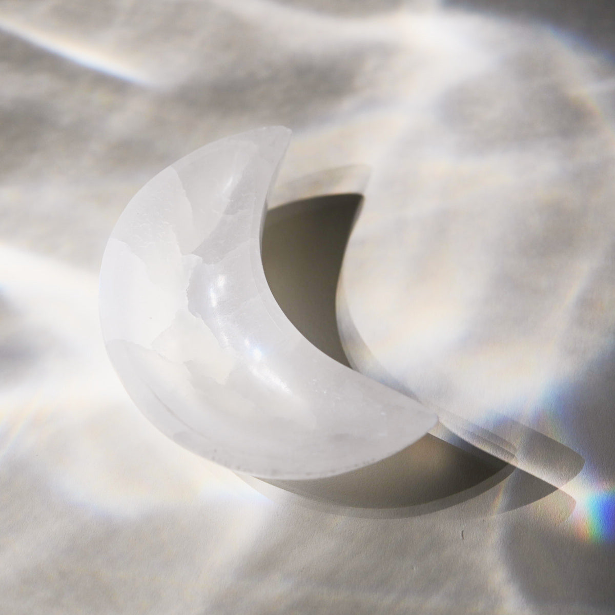 Selenite Moon Bowl