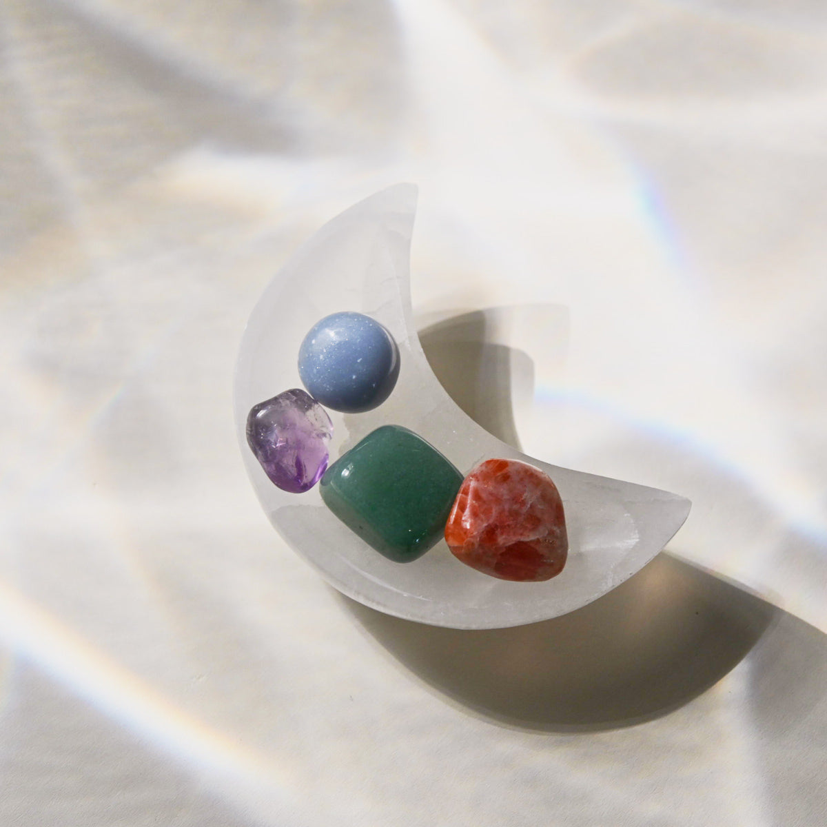 Selenite Moon Bowl
