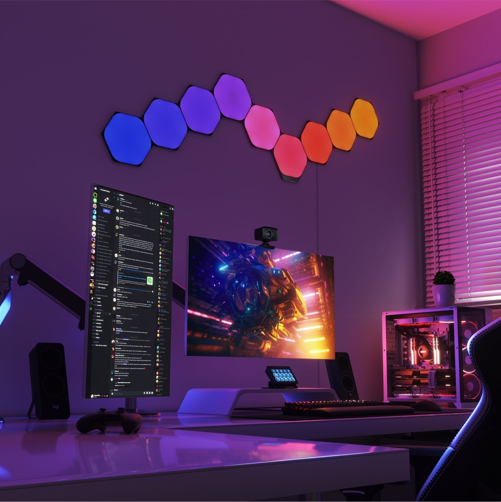 Nanoleaf Shop USA Shapes Limited Edition Ultra Black Hexagons Smarter Kit (9 Panels)