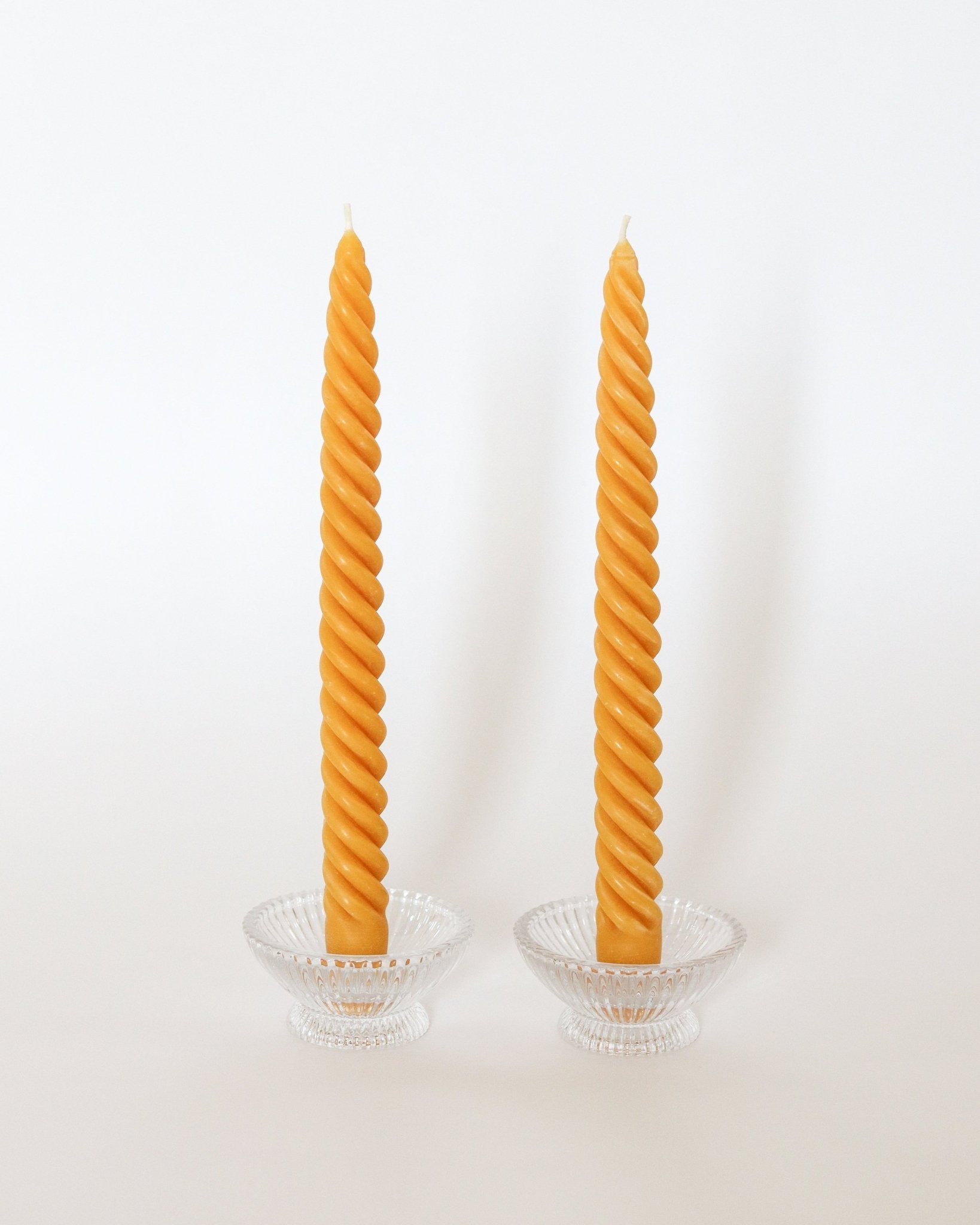 Natural Yellow Dinner Tapers - Set of 2