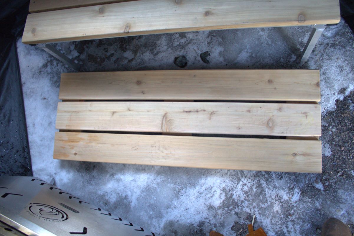 North Shore Sauna Cedar Flooring for Sauna Tent