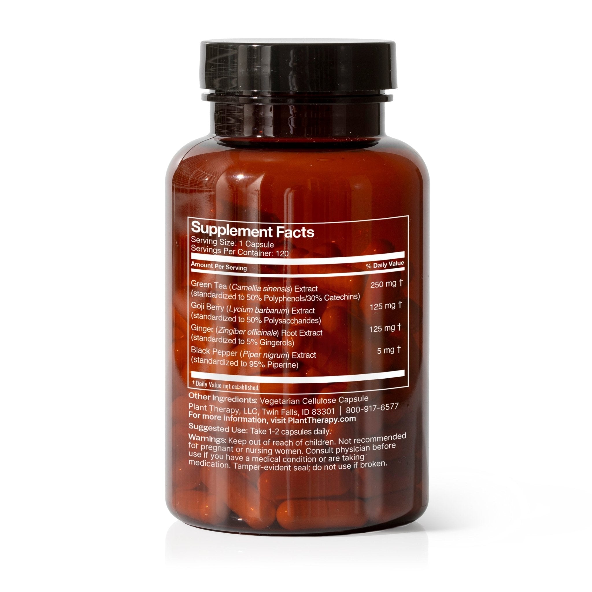 Plant Therapy Metabolism Boost Herbal Supplement - 120 Capsules