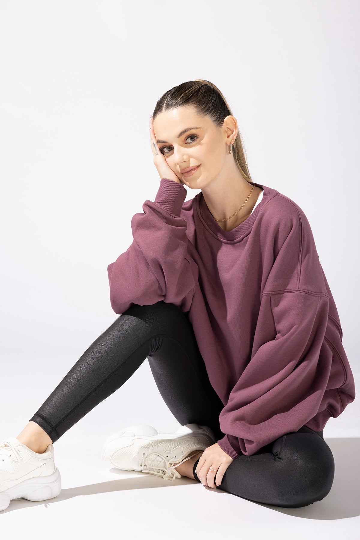POPFLEX® Brunch Sweater - Merlot