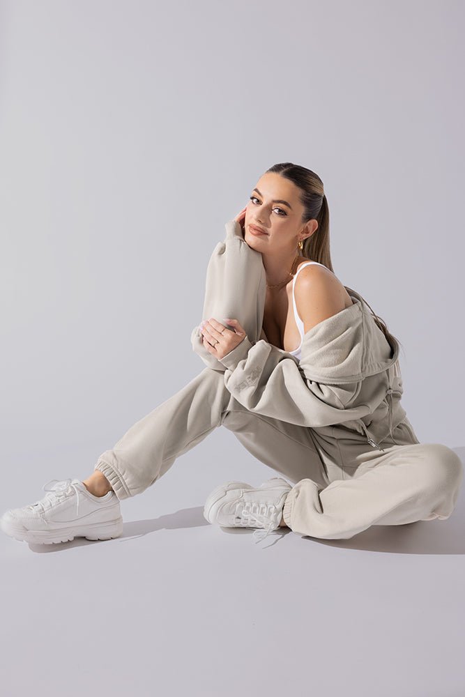 POPFLEX® Cloud Rollover Sweatpant - Seashell