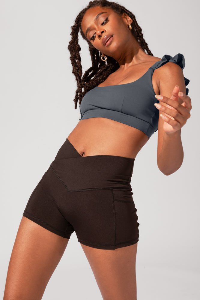 POPFLEX® Crisscross Hourglass® Booty Short - Black