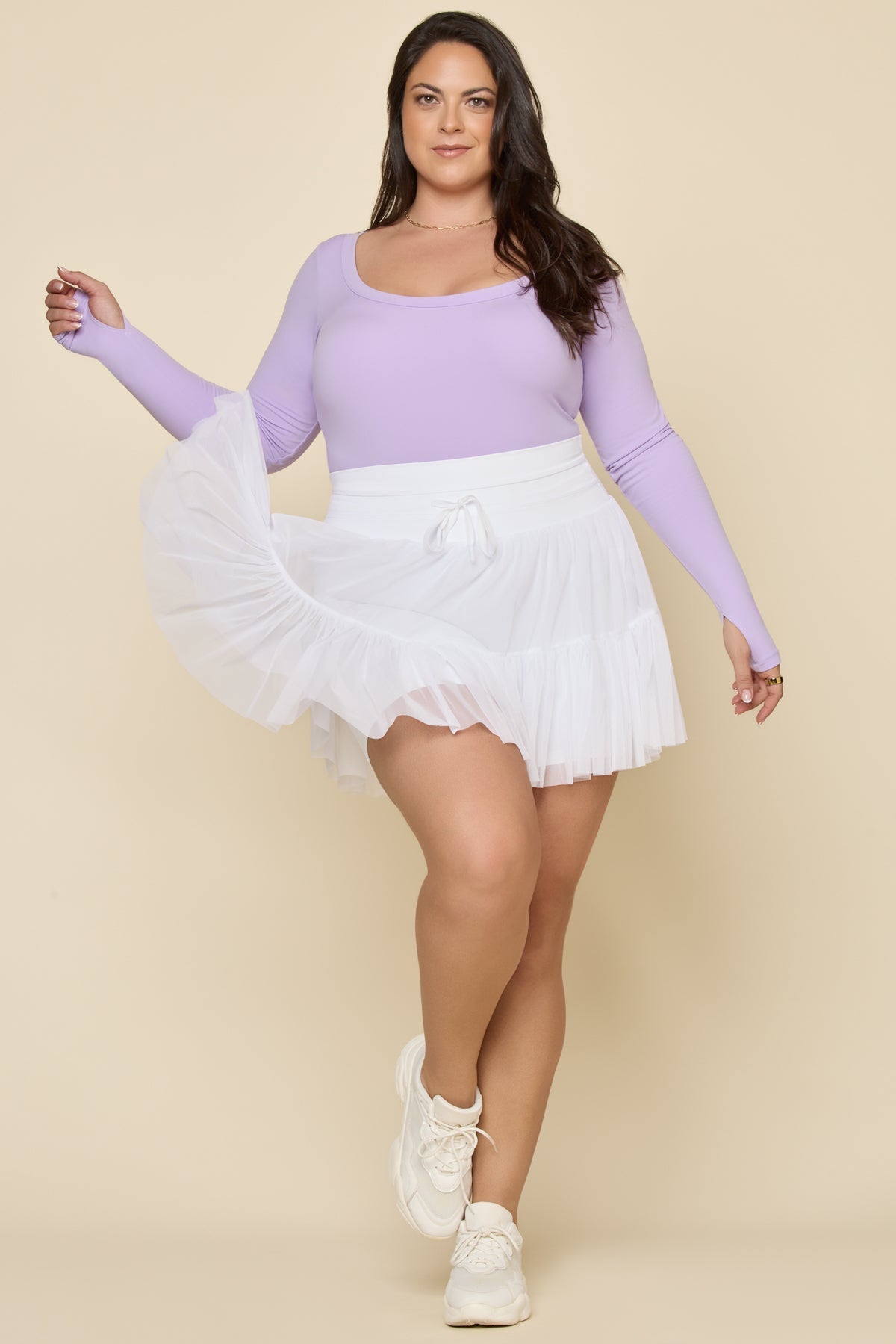 POPFLEX® Pirouette Skort - Cool White