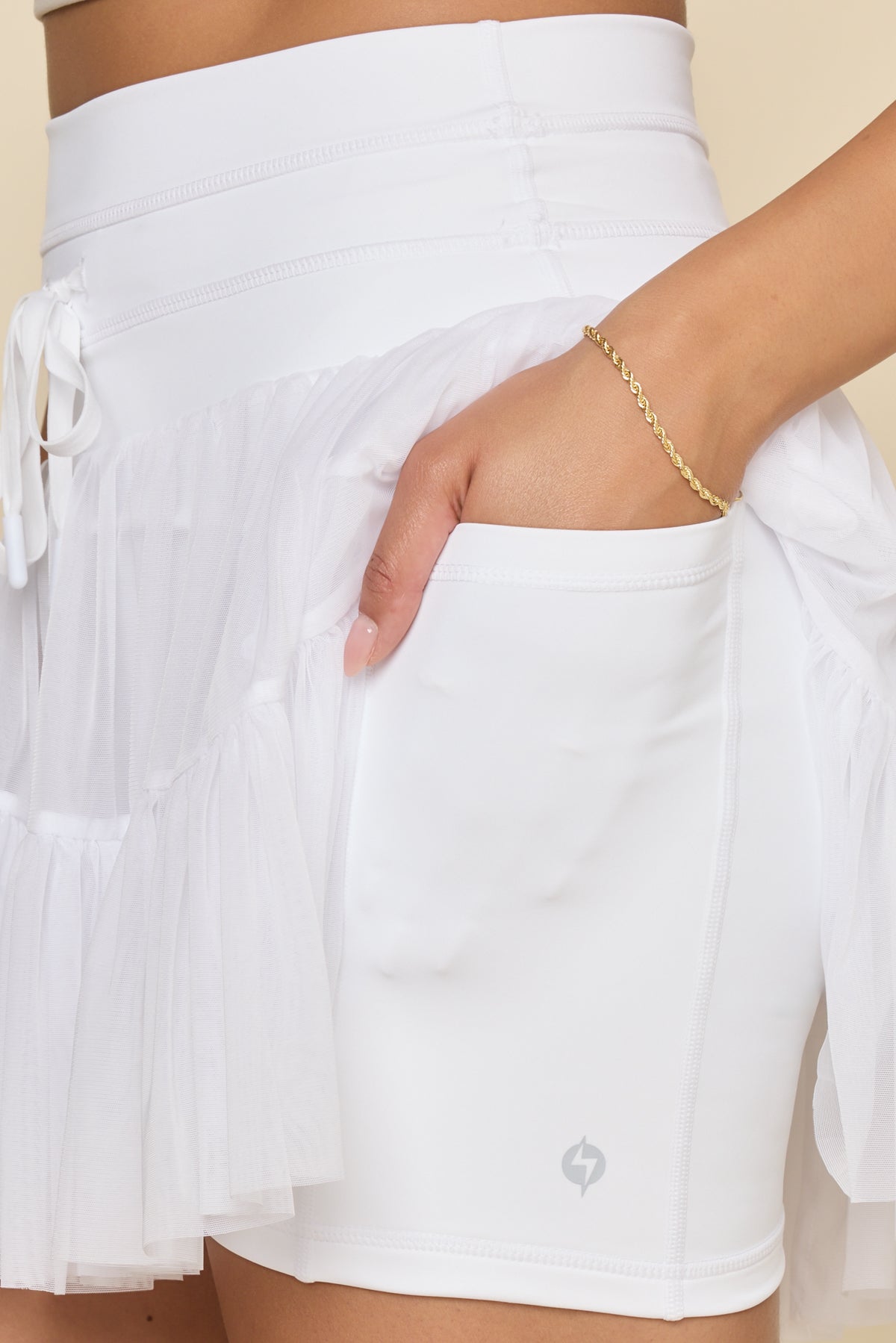 POPFLEX® Pirouette Skort - Cool White