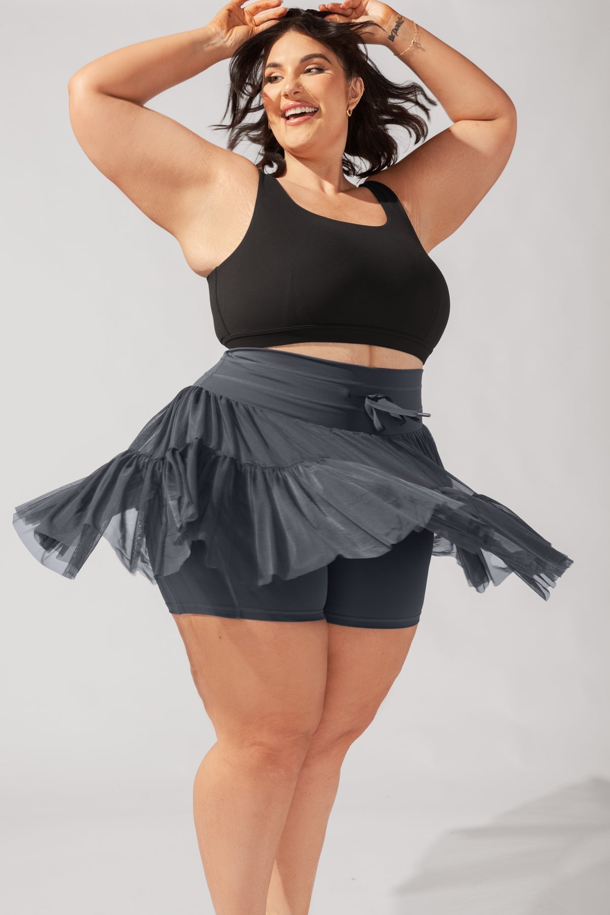 POPFLEX® Pirouette Skort - Smoky Grey