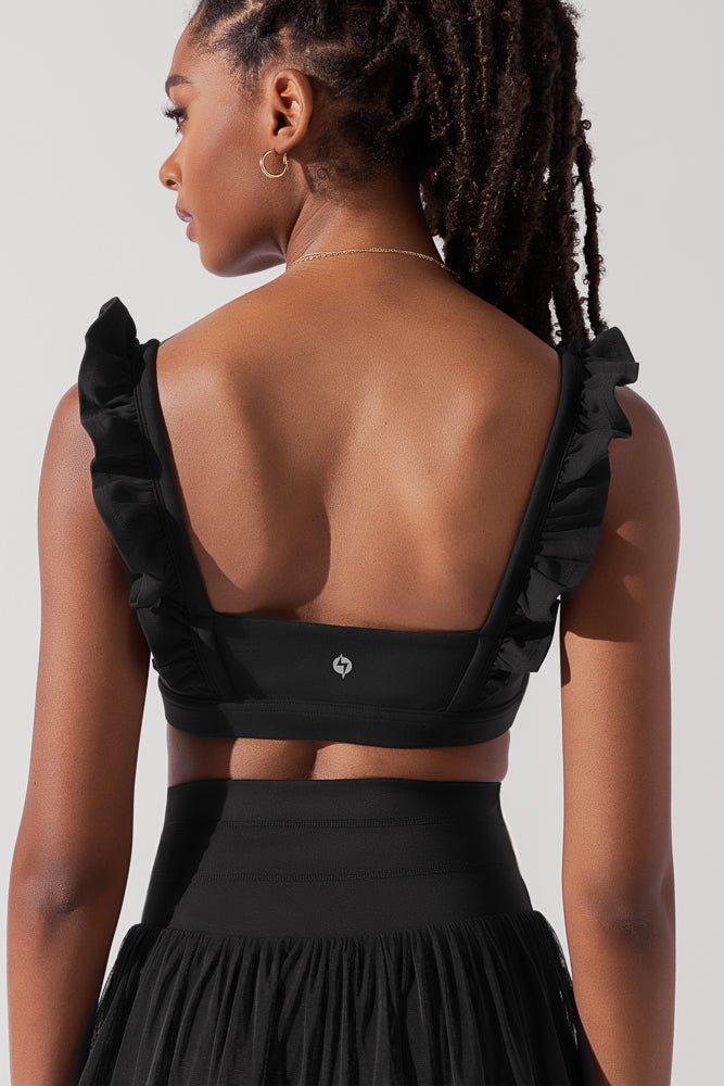 POPFLEX® Romance Ruffle Bra - Black