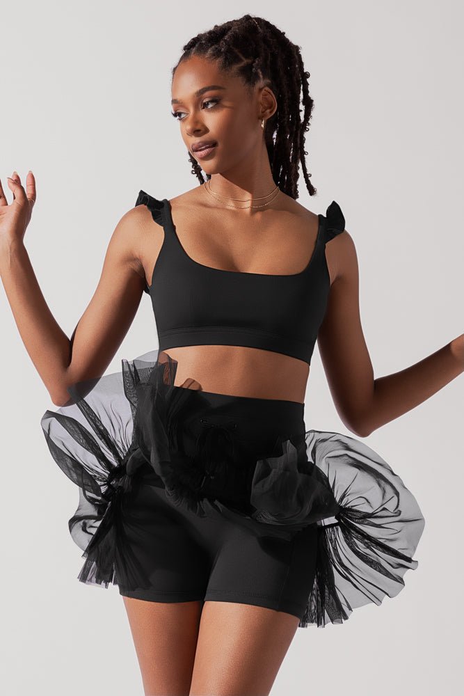 POPFLEX® Romance Ruffle Bra - Black