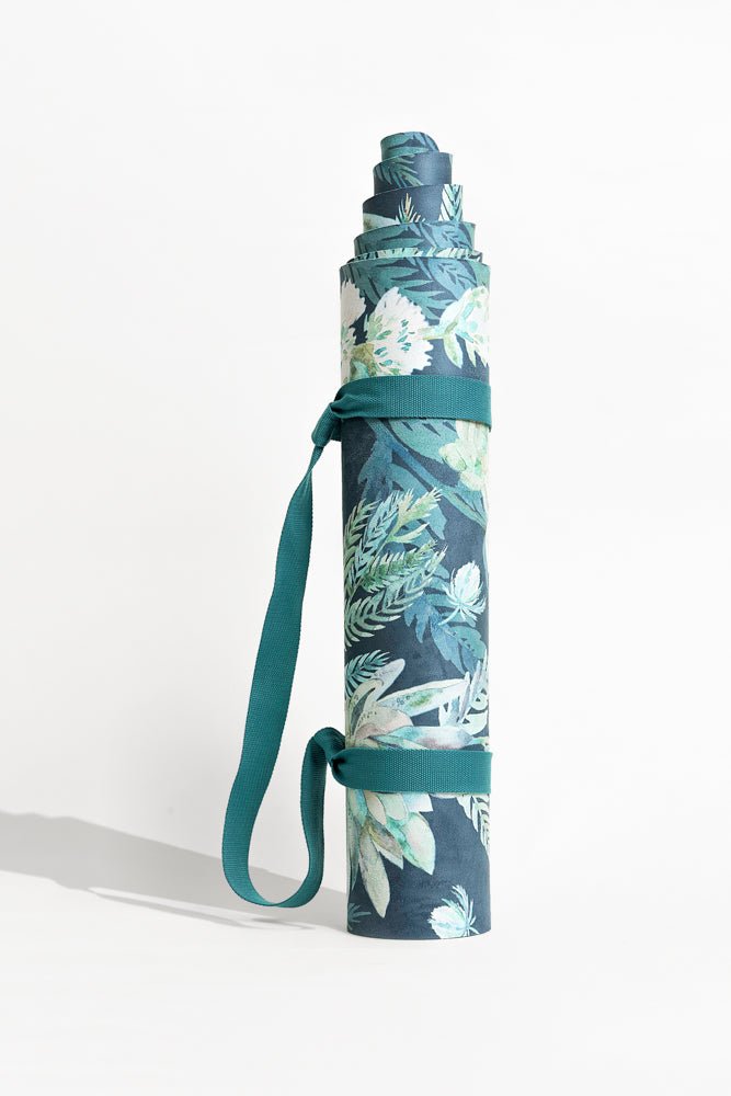 POPFLEX® Vegan Suede Yoga Mat - Flourishing Foliage