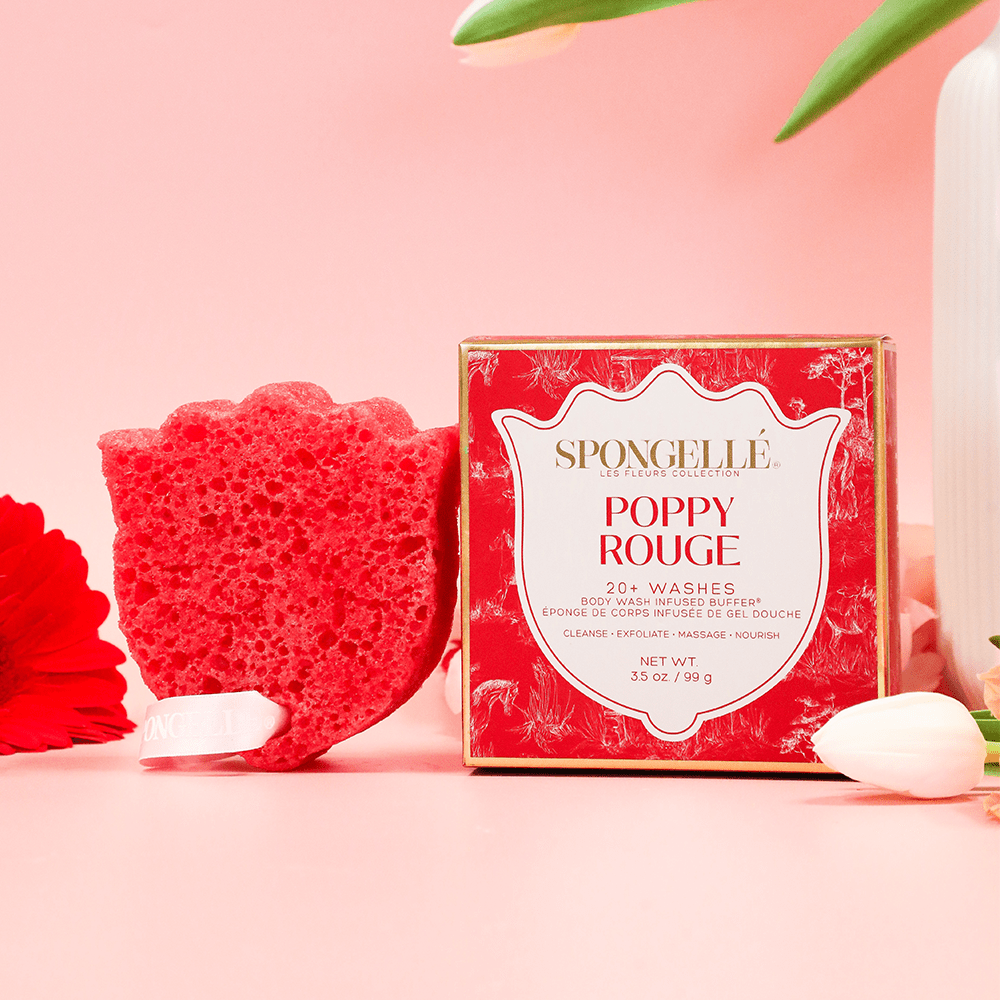 Spongellé Poppy Rouge | Les Fleurs Body Buffer