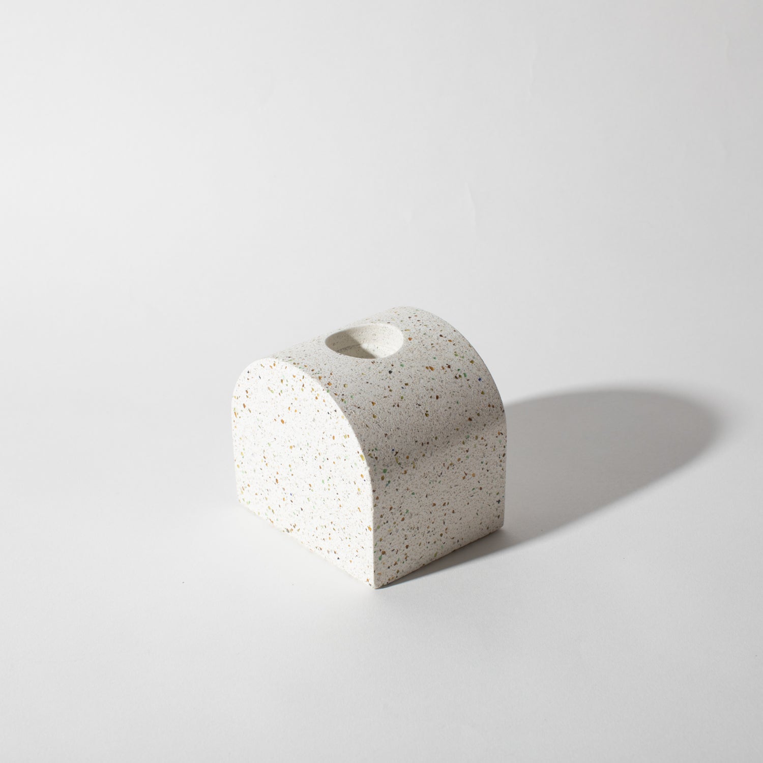Arch Candlestick Holder | White Terrazzo