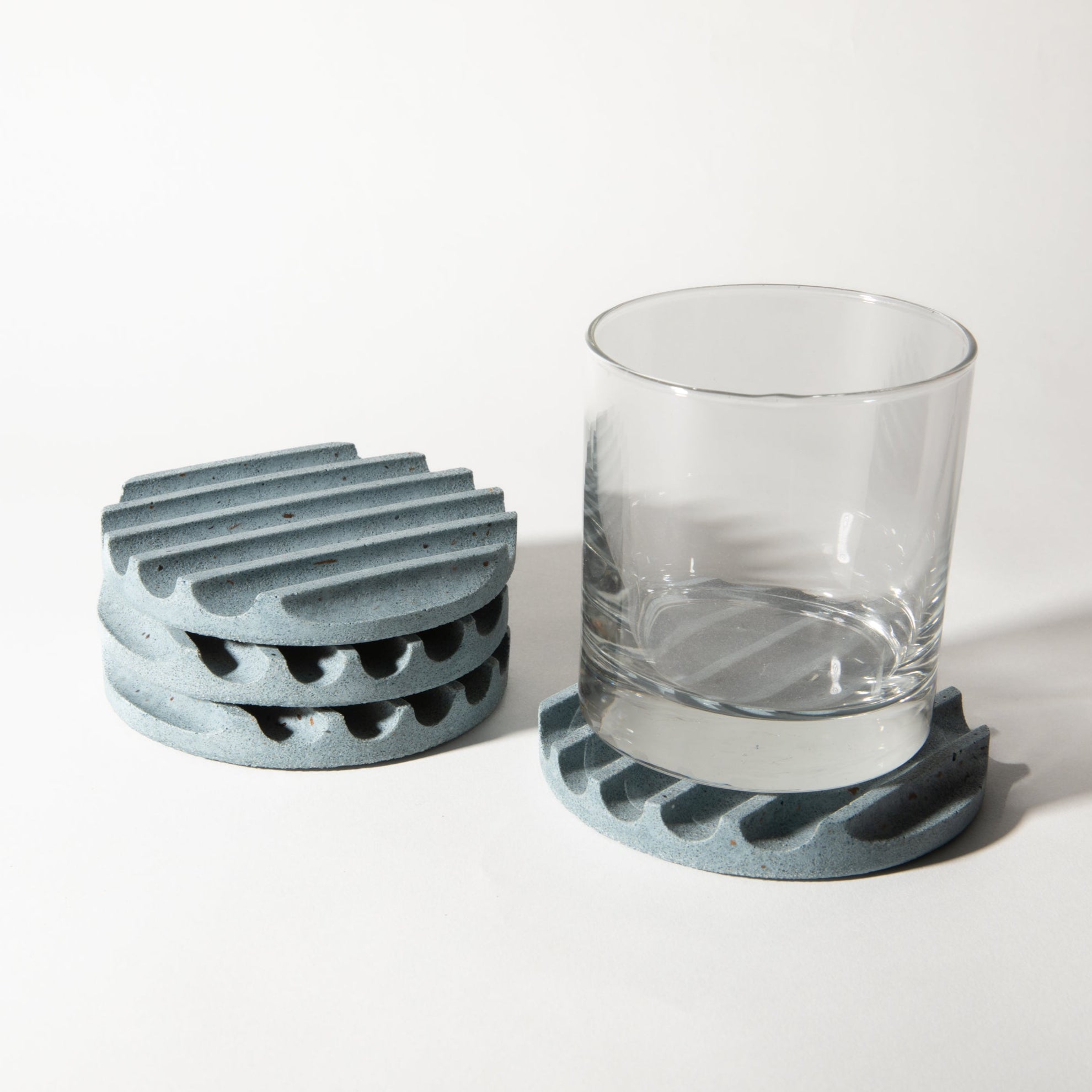 Pretti.Cool Coaster Set | Light Blue Terrazzo