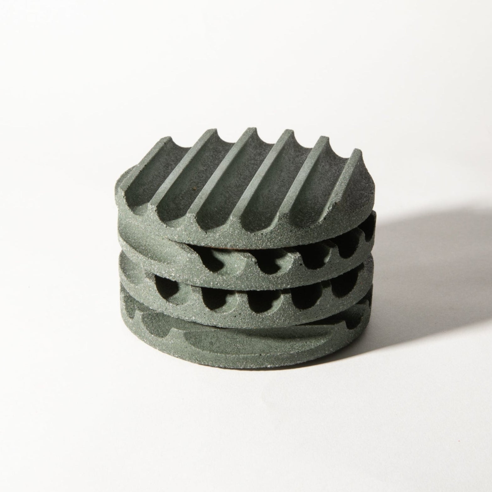 Pretti.Cool Coaster Set | Dark Green Terrazzo