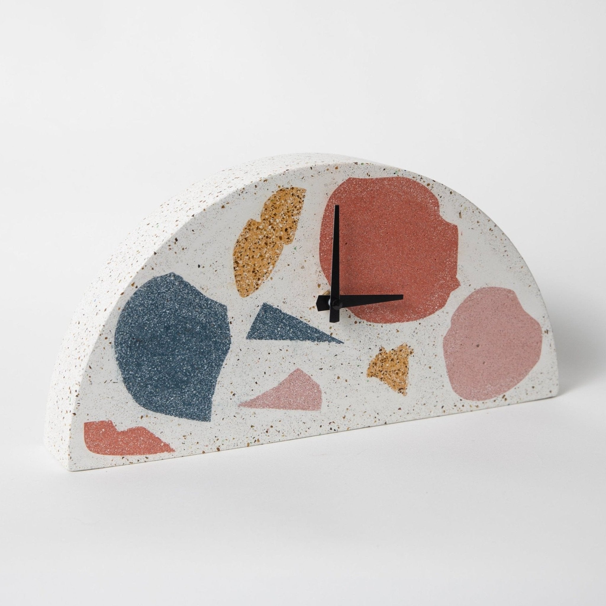 Pretti.Cool Mantle Clock | Multicolor Terrazzo