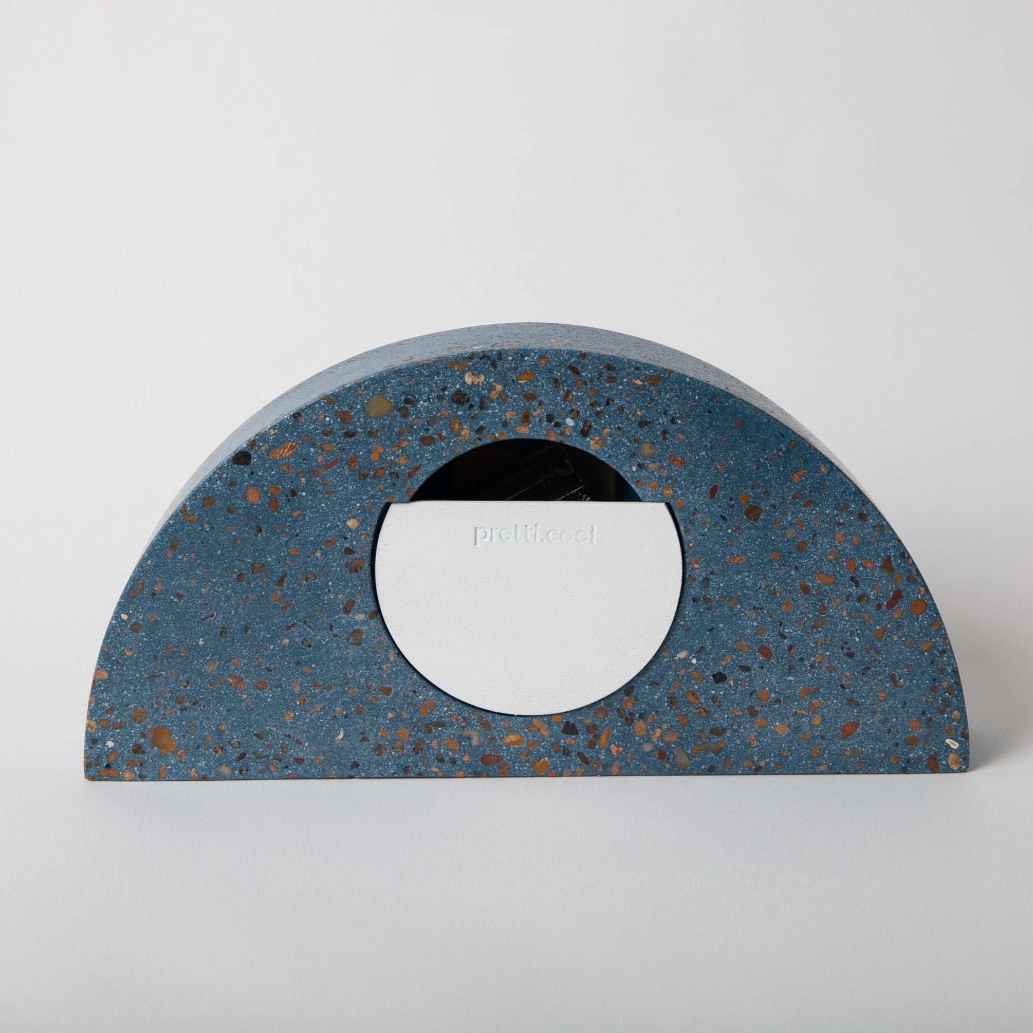 Pretti.Cool Mantle Clock | Cobalt Terrazzo