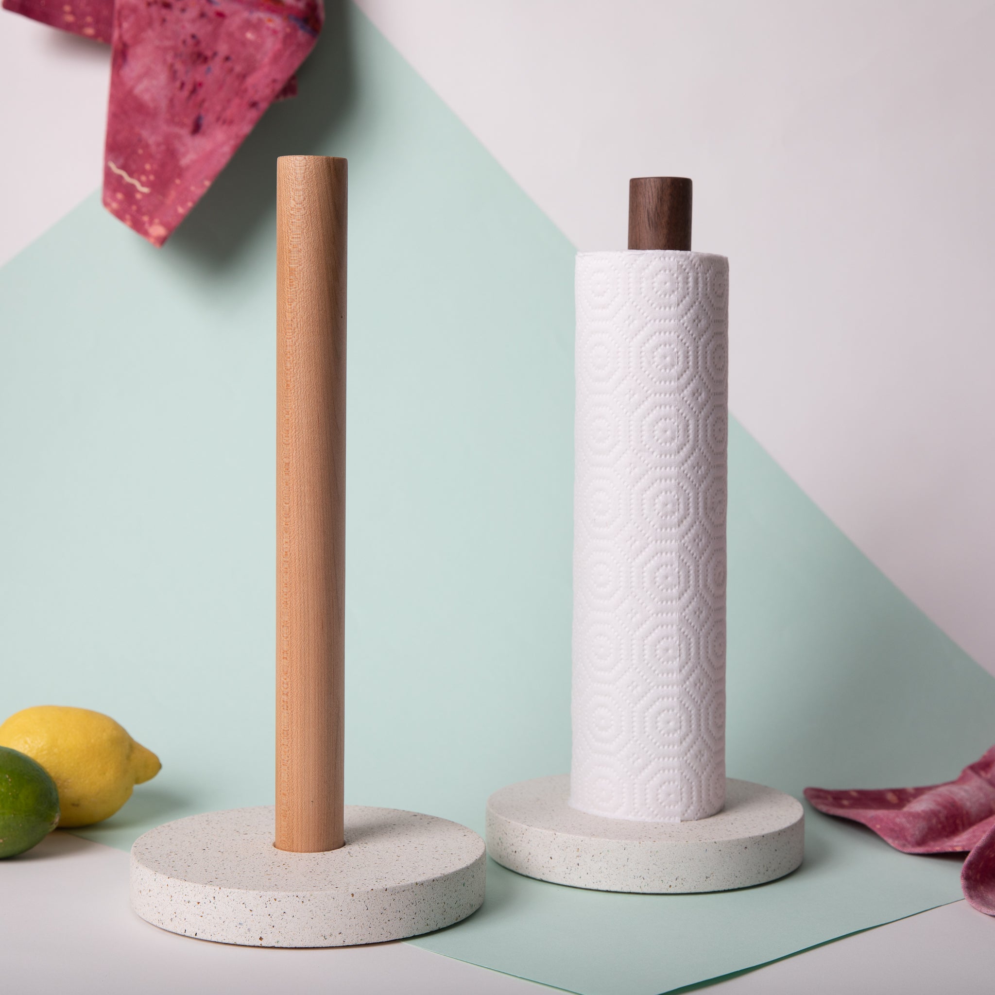 Pretti.Cool Paper Towel Holder | White Terrazzo