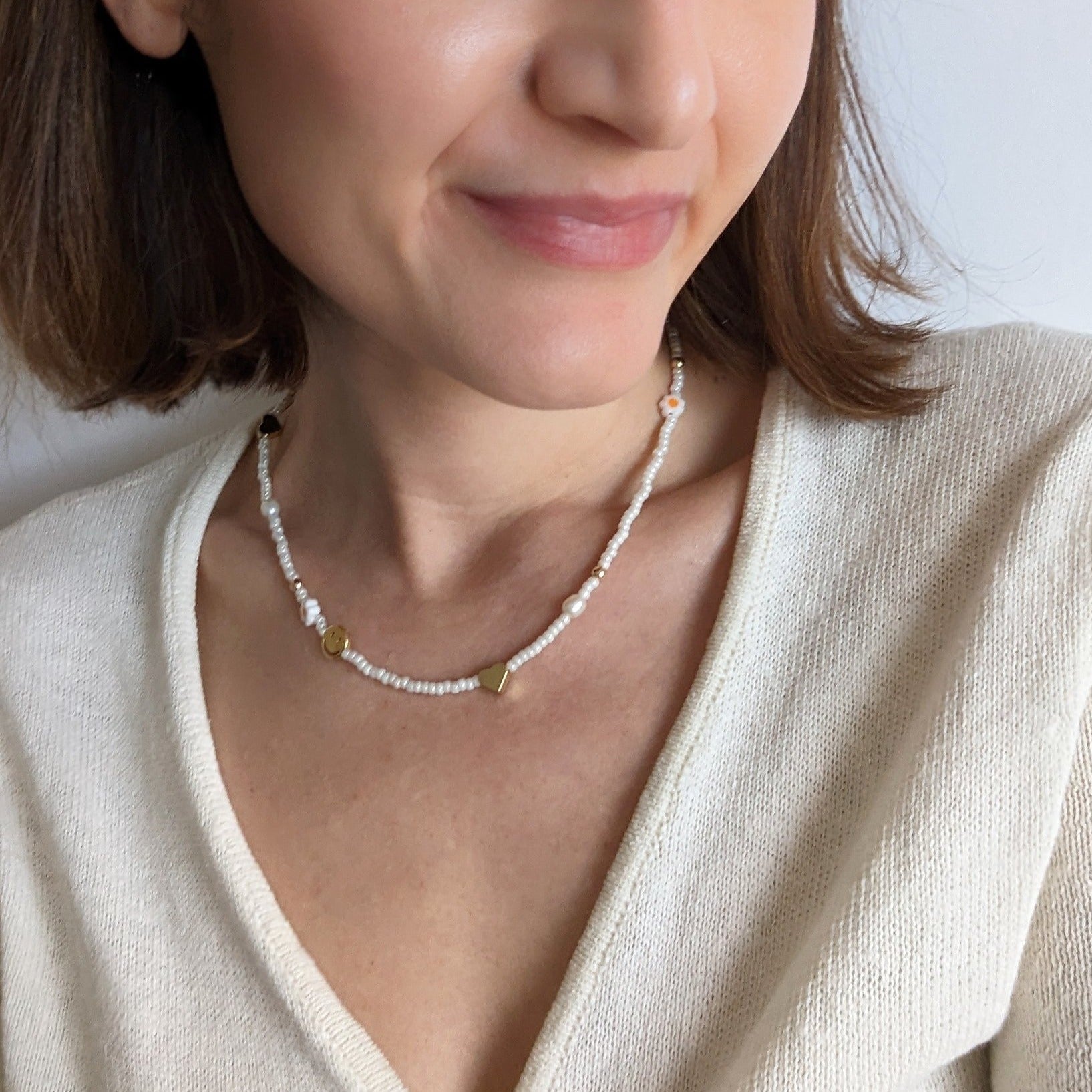 Pretti.Cool Beaded Charm Necklace