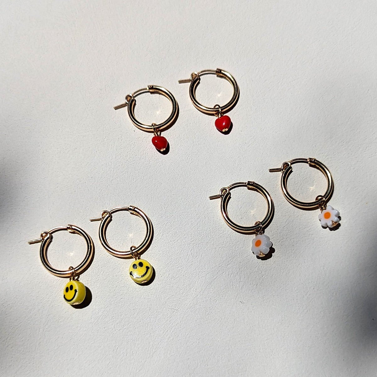 Pretti.Cool Charm Hoop Earrings | Hearts