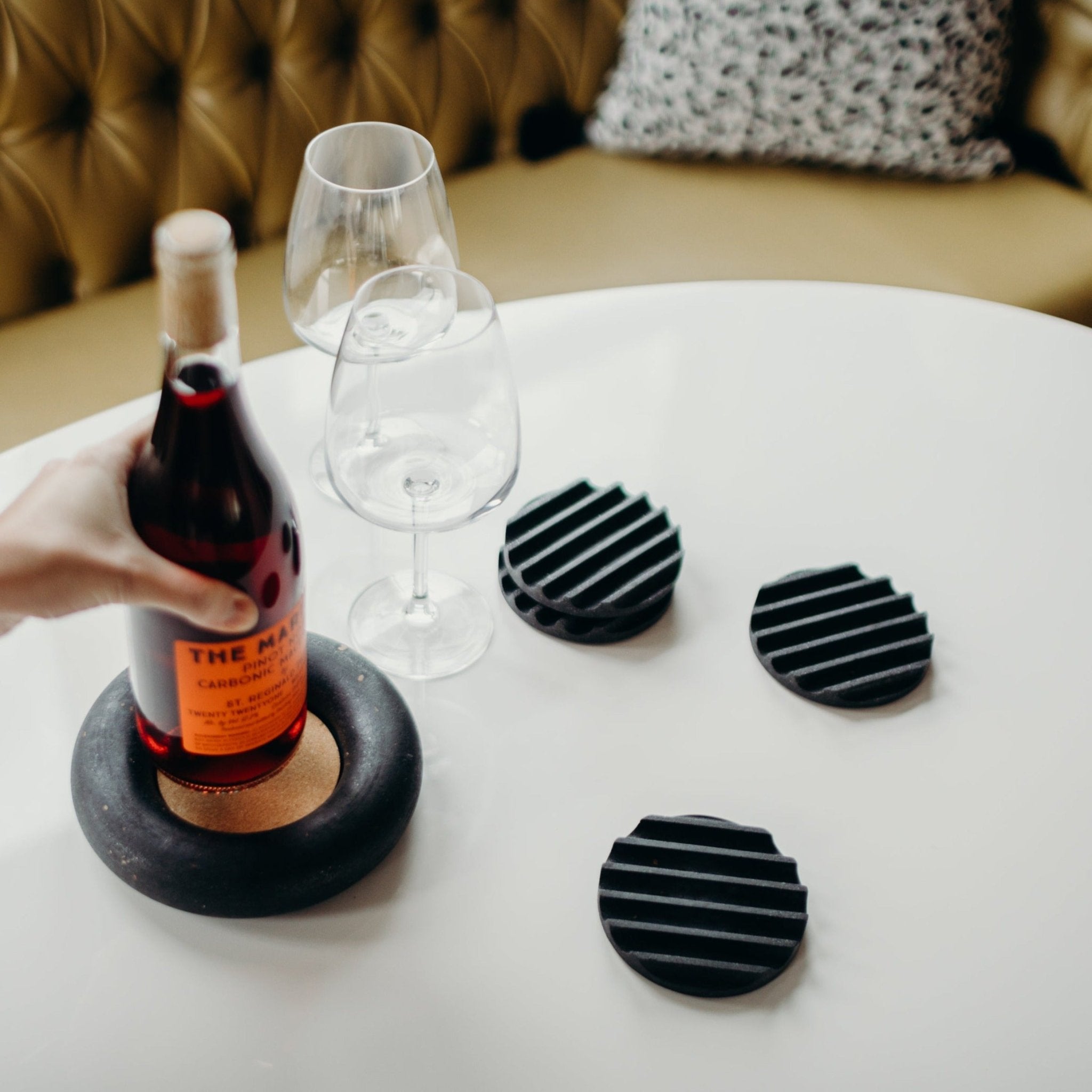 Pretti.Cool Coaster Set | Black Terrazzo
