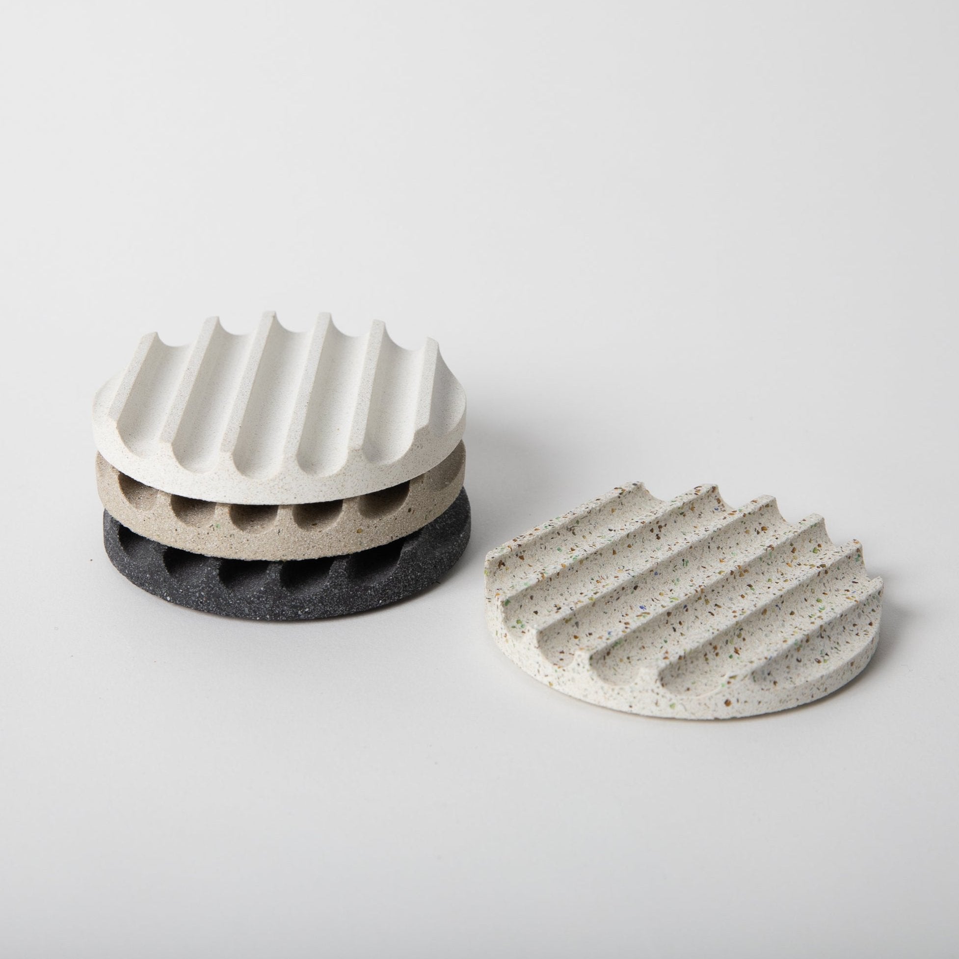 Pretti.Cool Coaster Set | Terrazzo Grey Scale