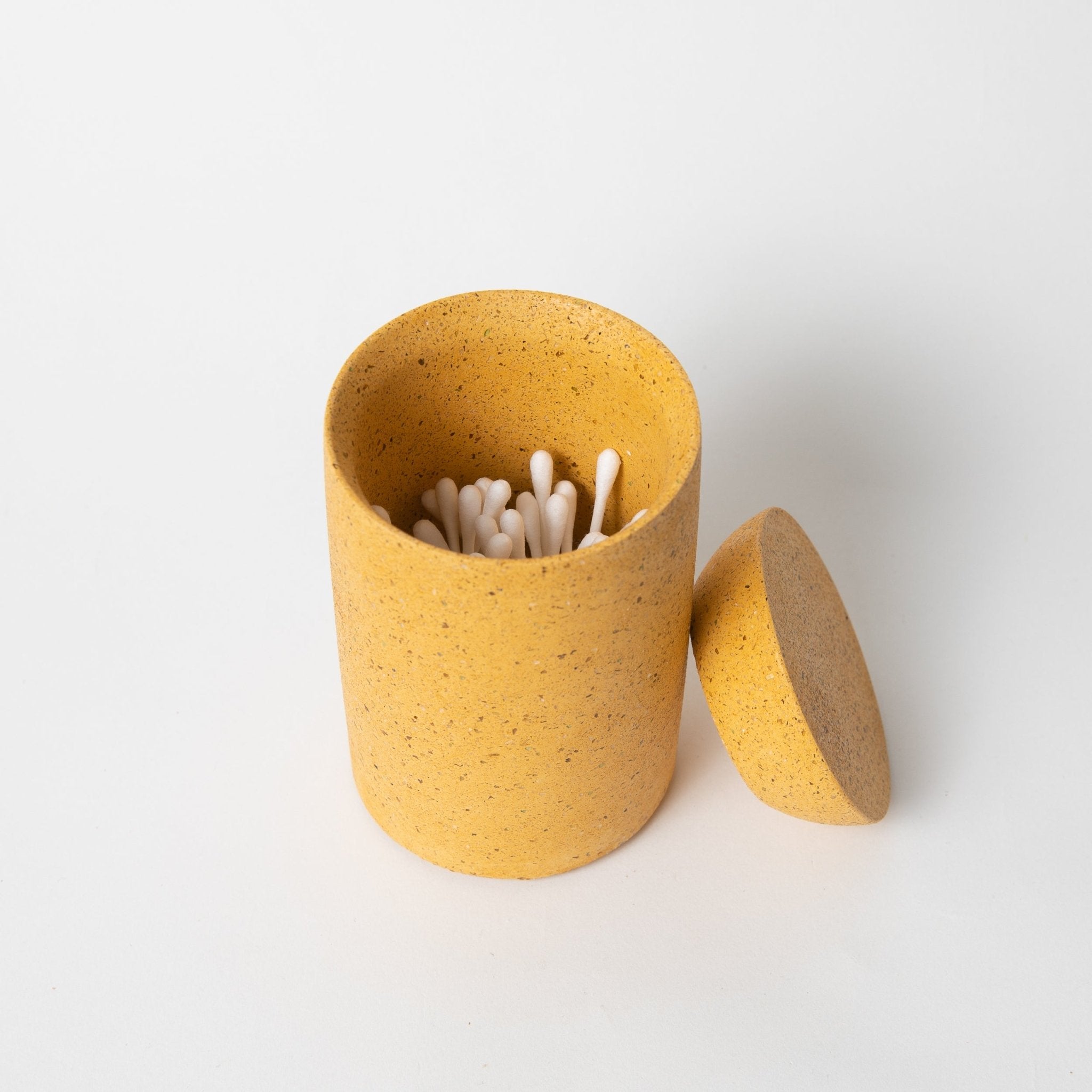 Pretti.Cool Cotton Swab Holder | Marigold Terrazzo