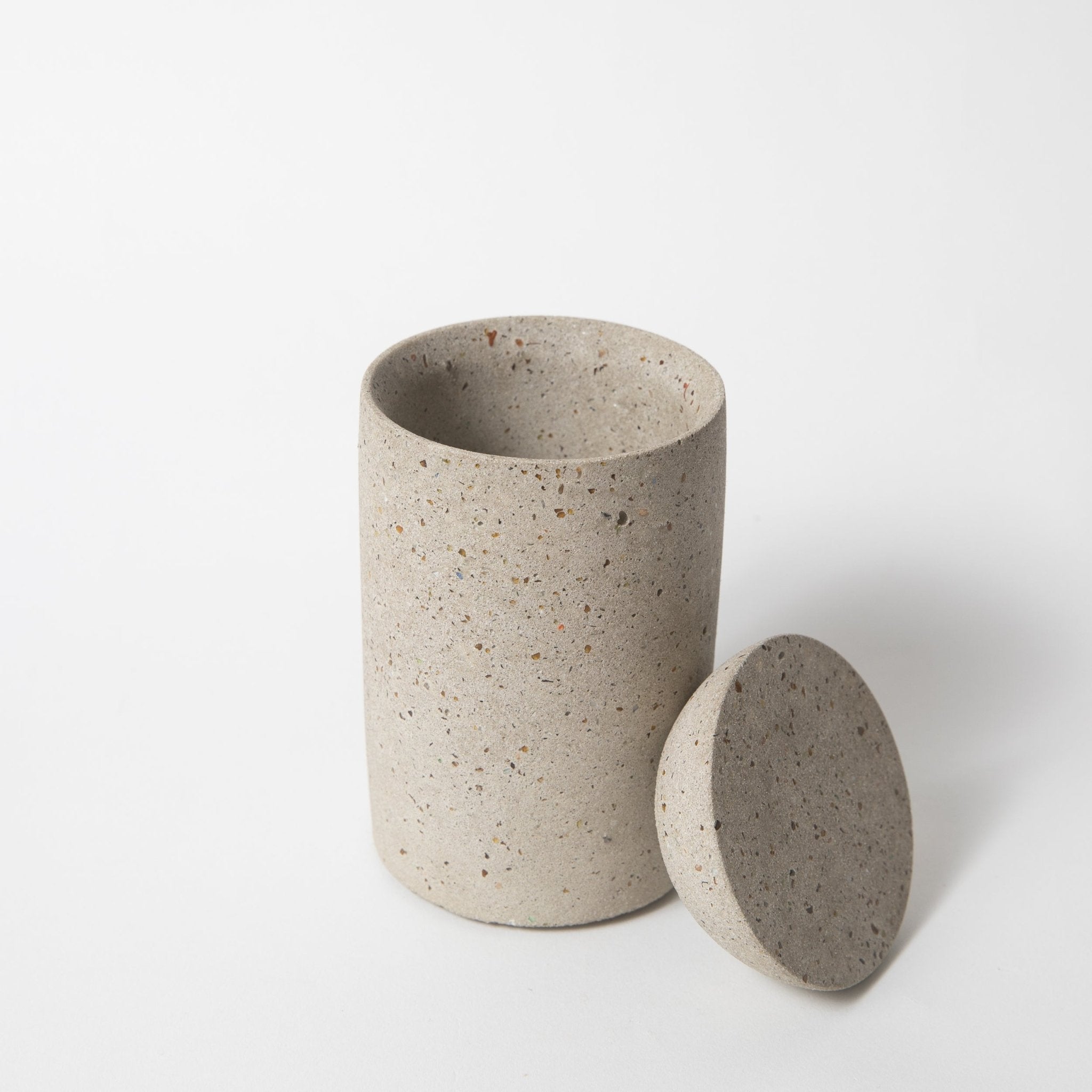 Pretti.Cool Cotton Swab Holder | Natural Terrazzo