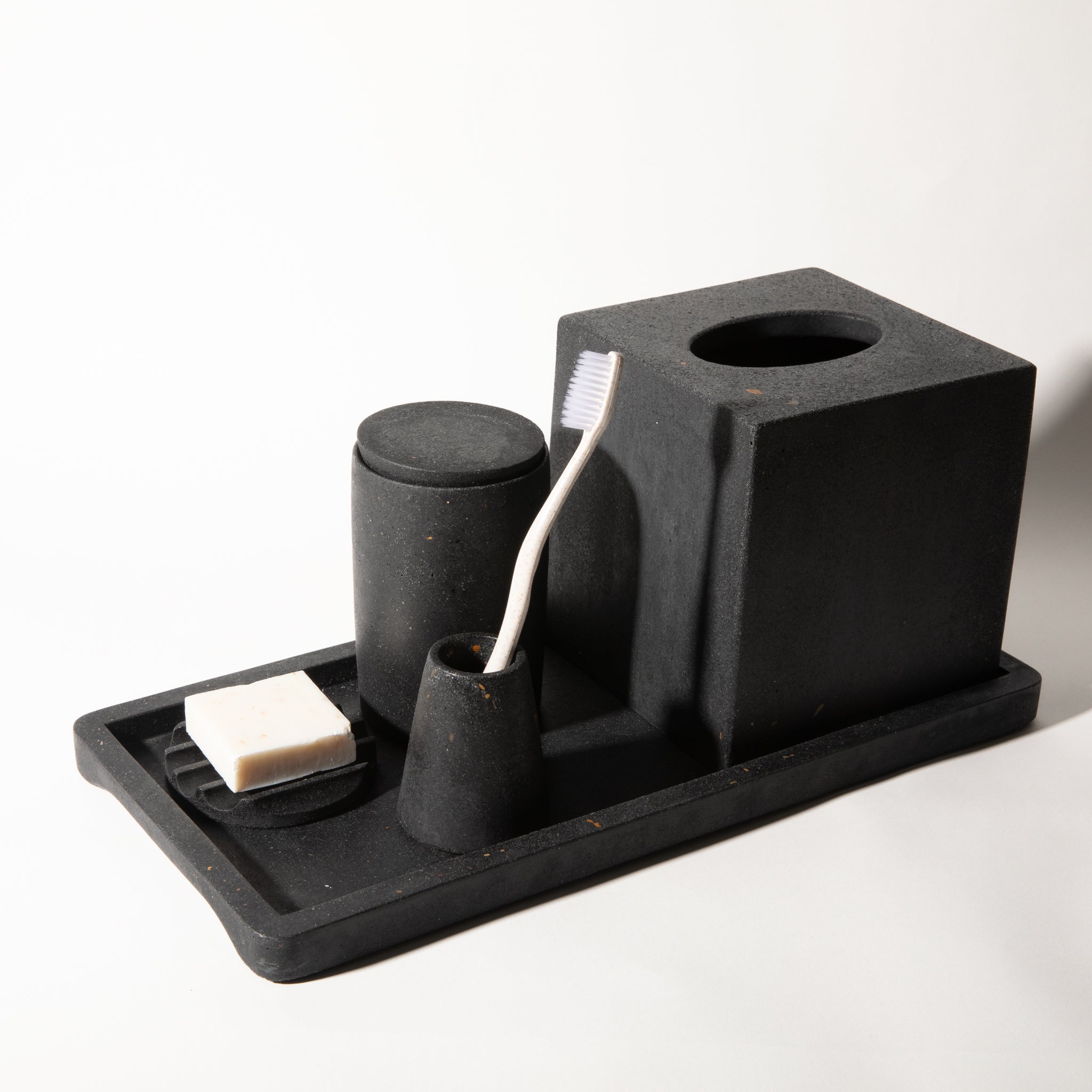 Pretti.Cool Decorative Tray | Black Terrazzo