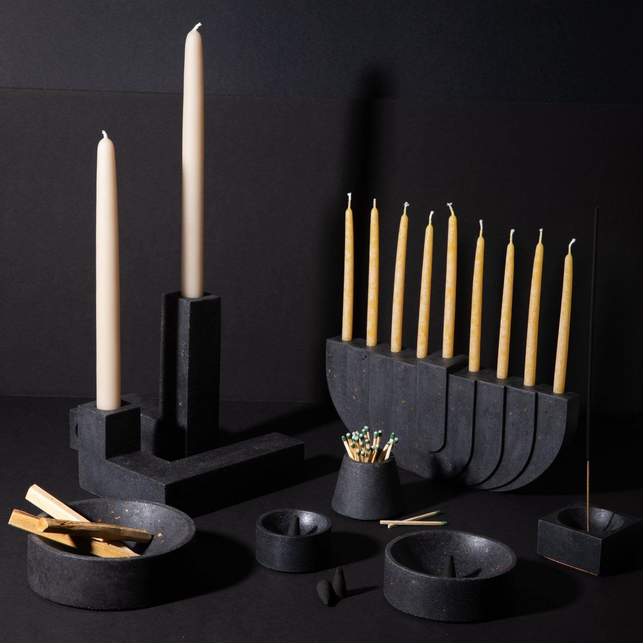 Pretti.Cool Menorah | Black Terrazzo