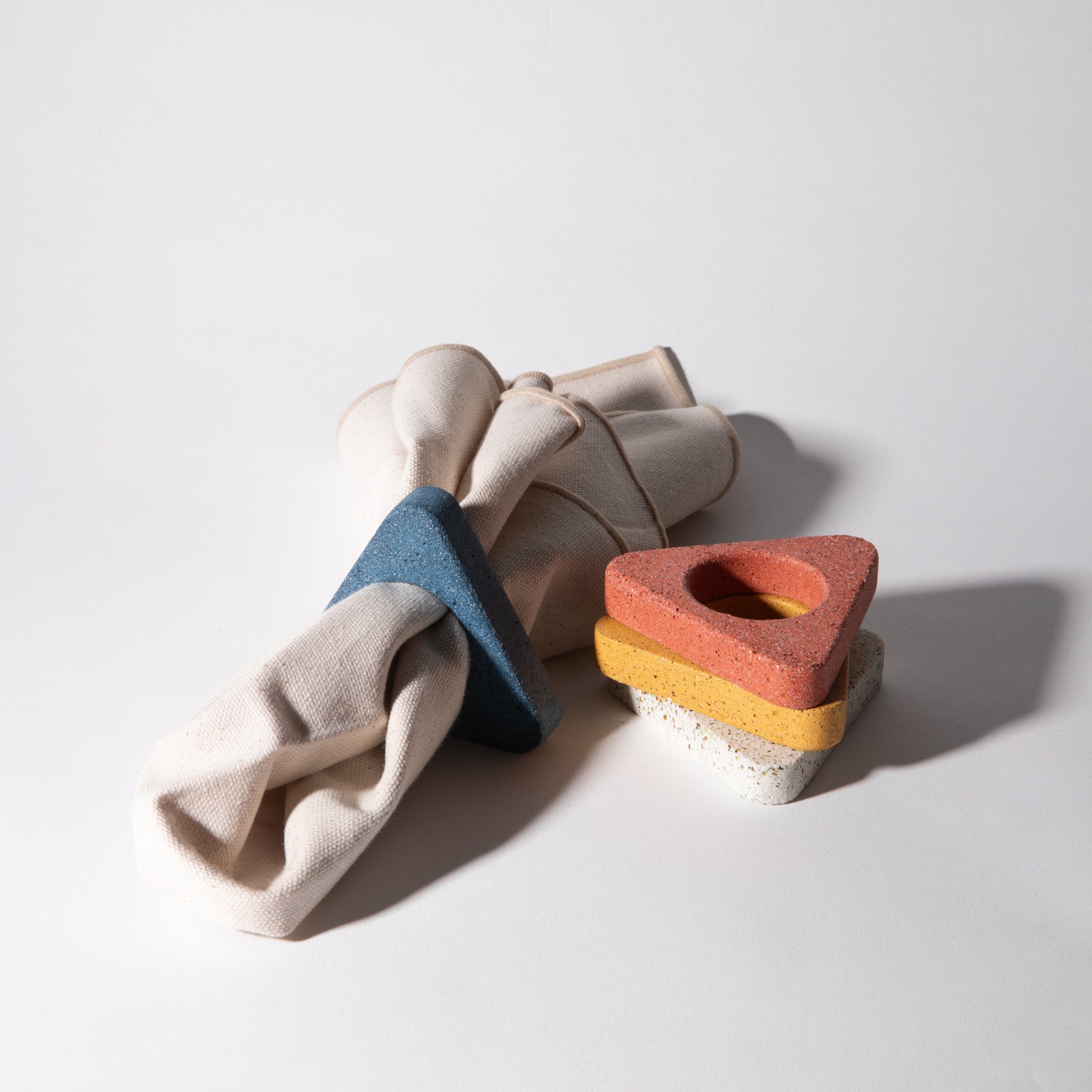 Pretti.Cool Napkin Ring Set | Terrazzo Primaries