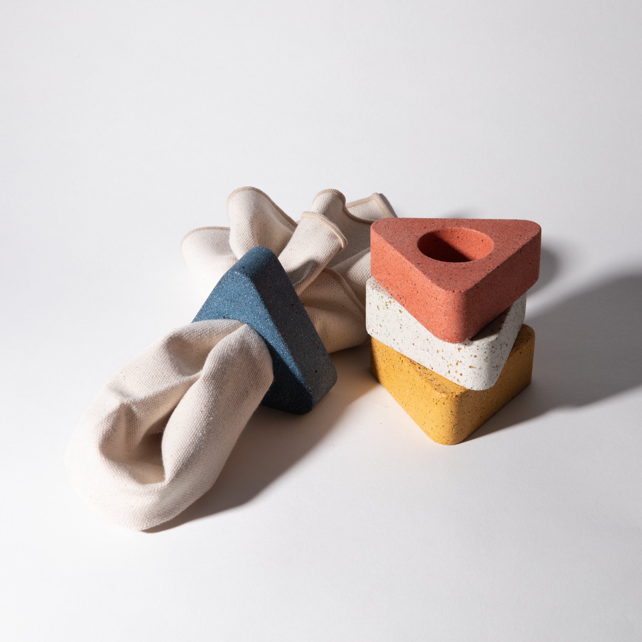 Pretti.Cool Napkin Ring Set | Terrazzo Primaries