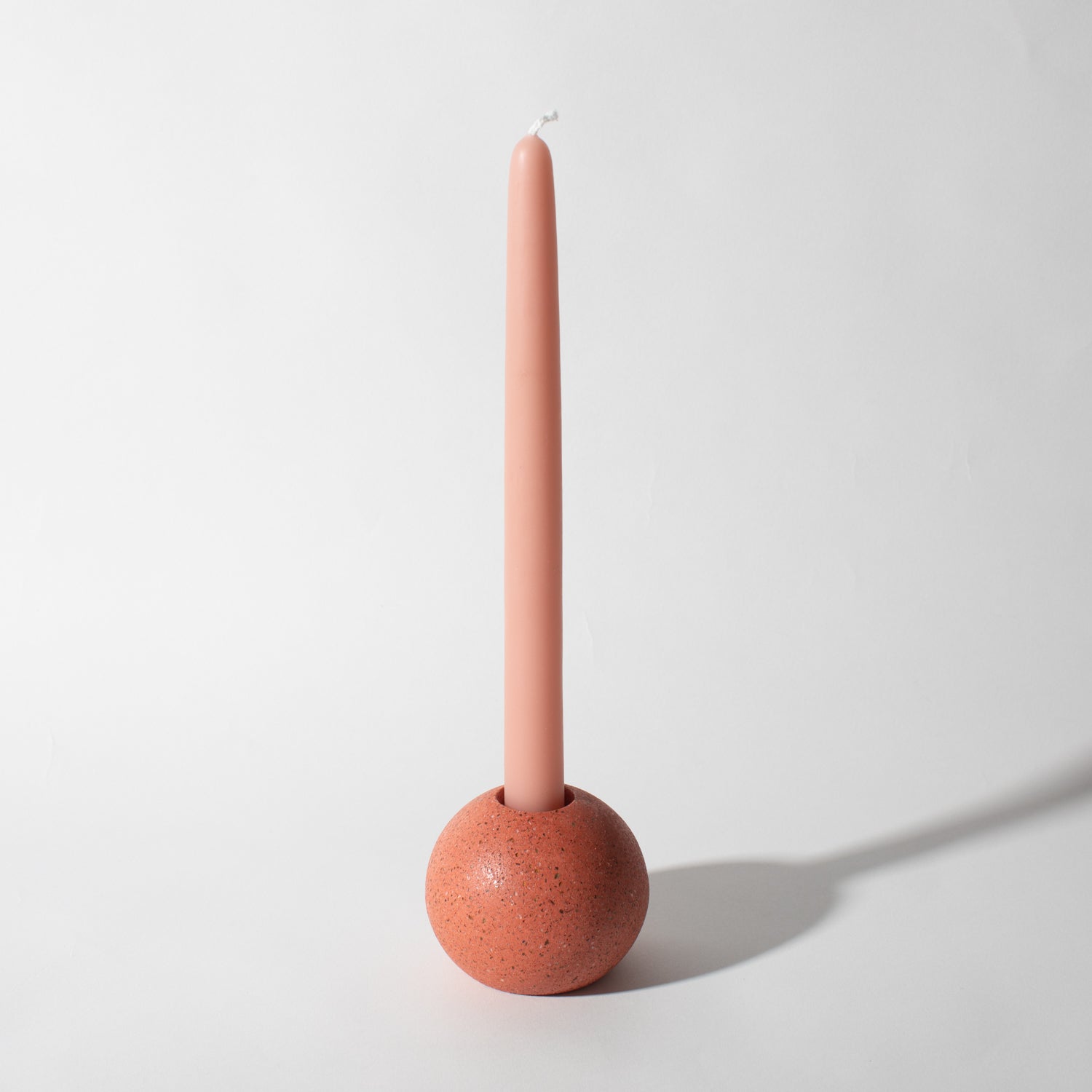 Pretti.Cool Sphere Candlestick Holder | Coral Terrazzo