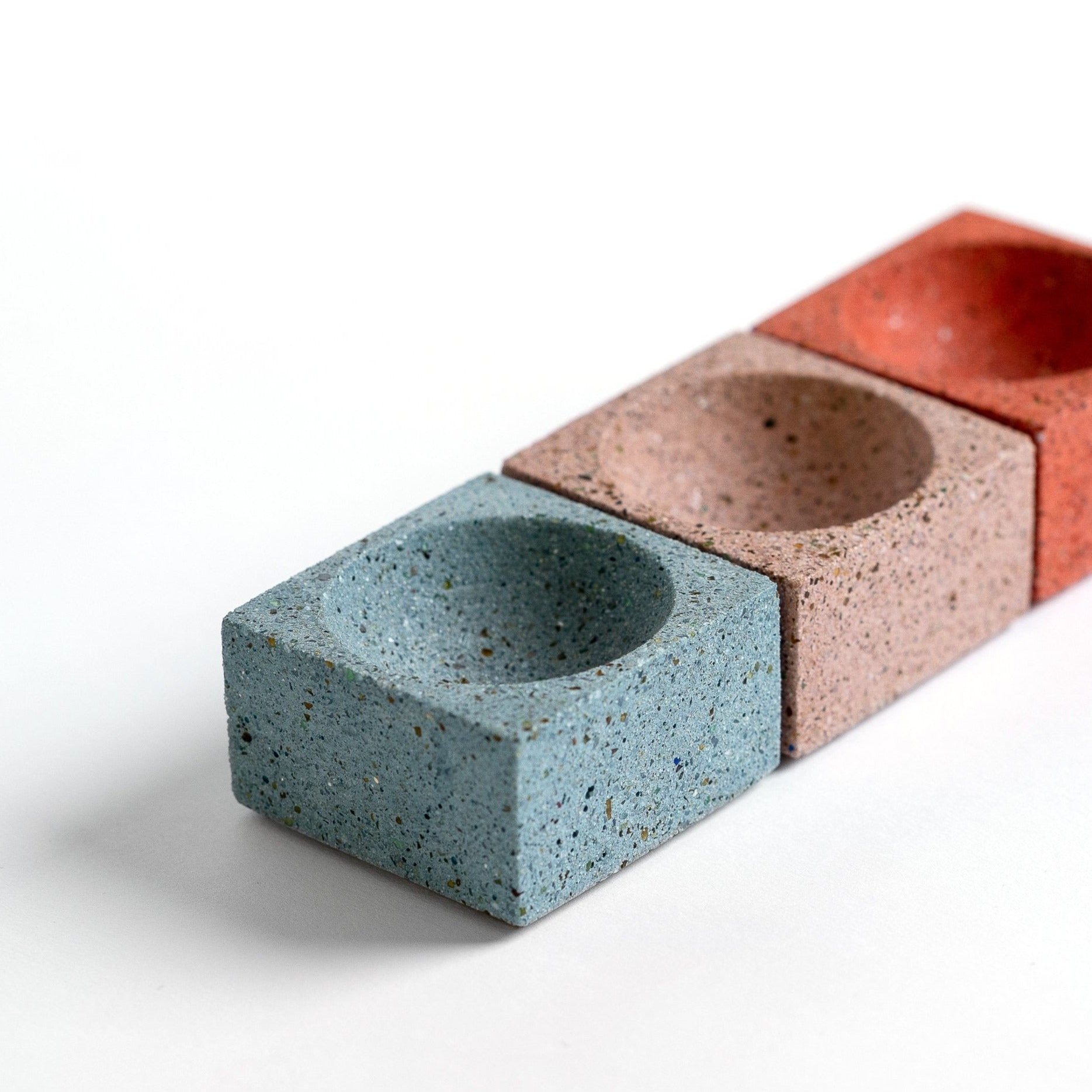 Pretti.Cool Square Incense Holder | Coral Terrazzo