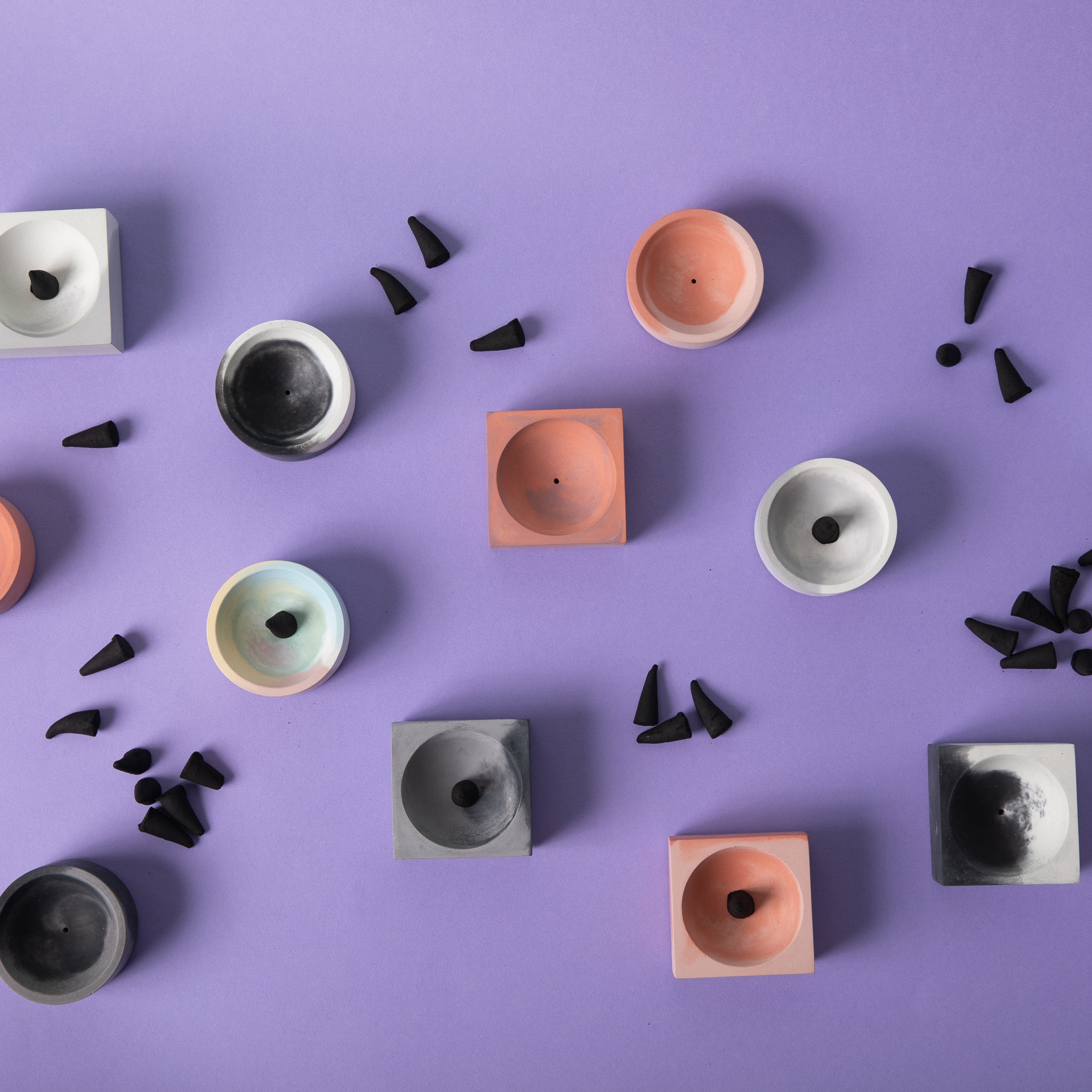 Pretti.Cool Square Incense Holder | Pink & Coral